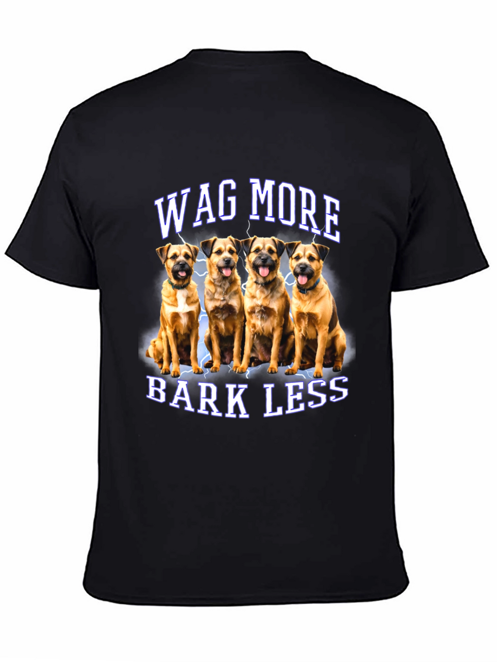 Wag More Bark Less Dog Graphic T-Shirt