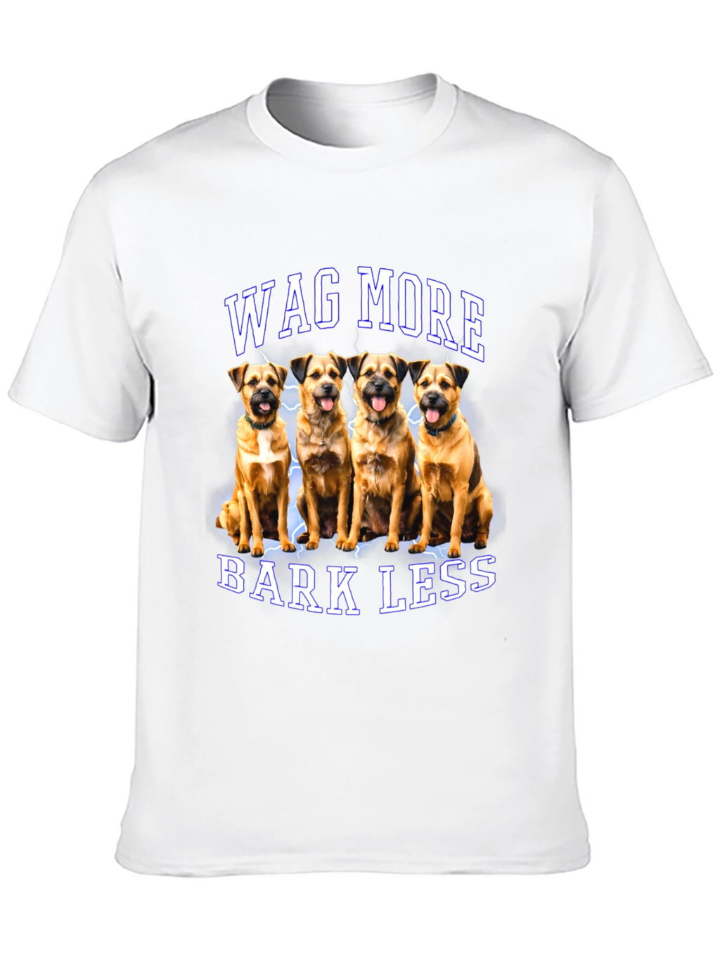Wag More Bark Less Dog Graphic T-Shirt