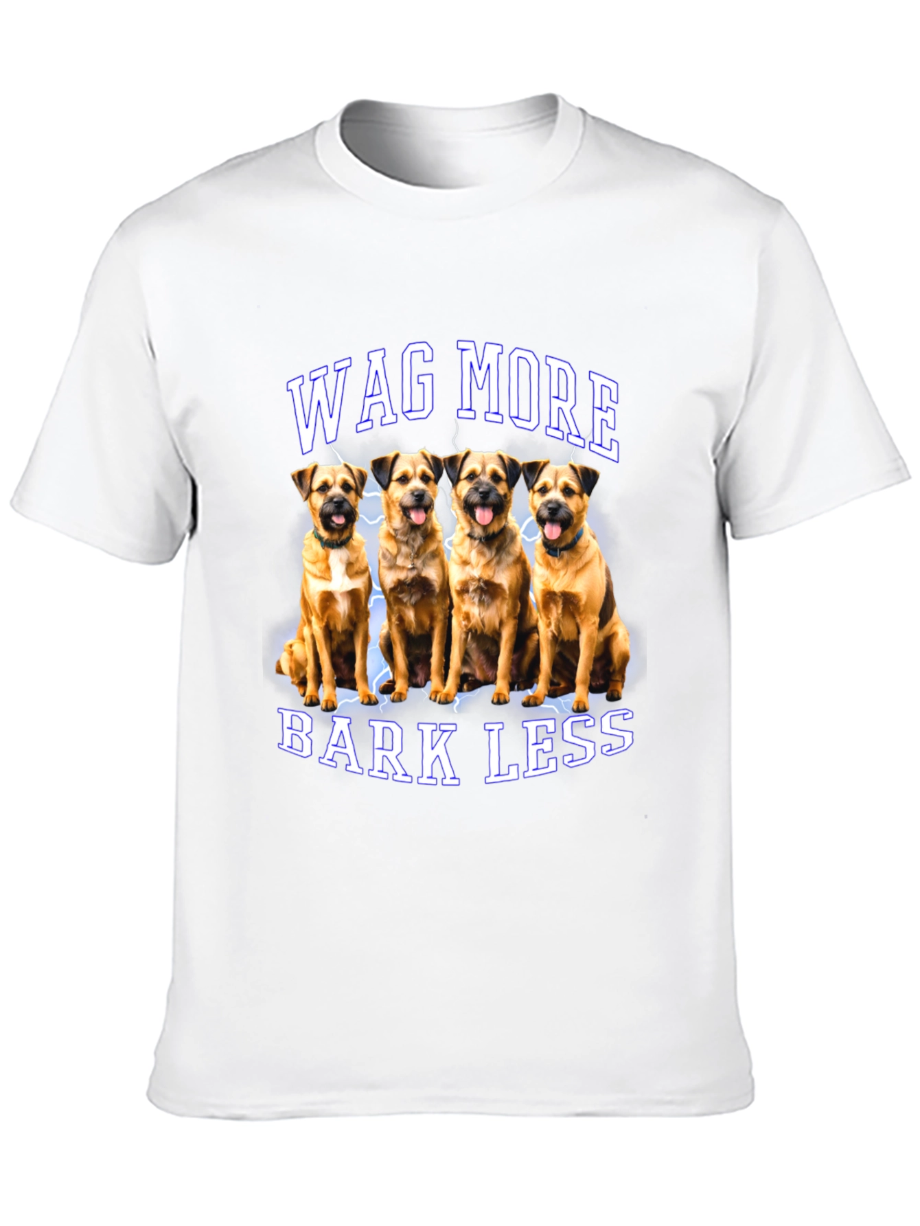 Wag More Bark Less Dog Graphic T-Shirt