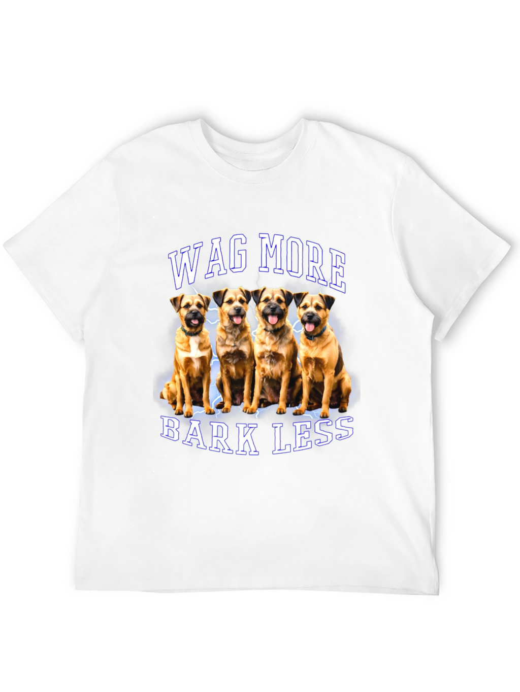 Wag More Bark Less Dog Graphic T-Shirt