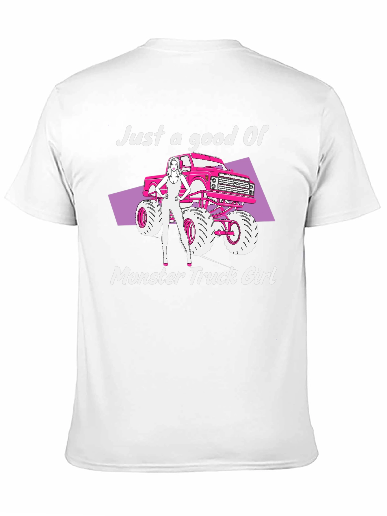 Monster Truck Girl Graphic Tee - Black