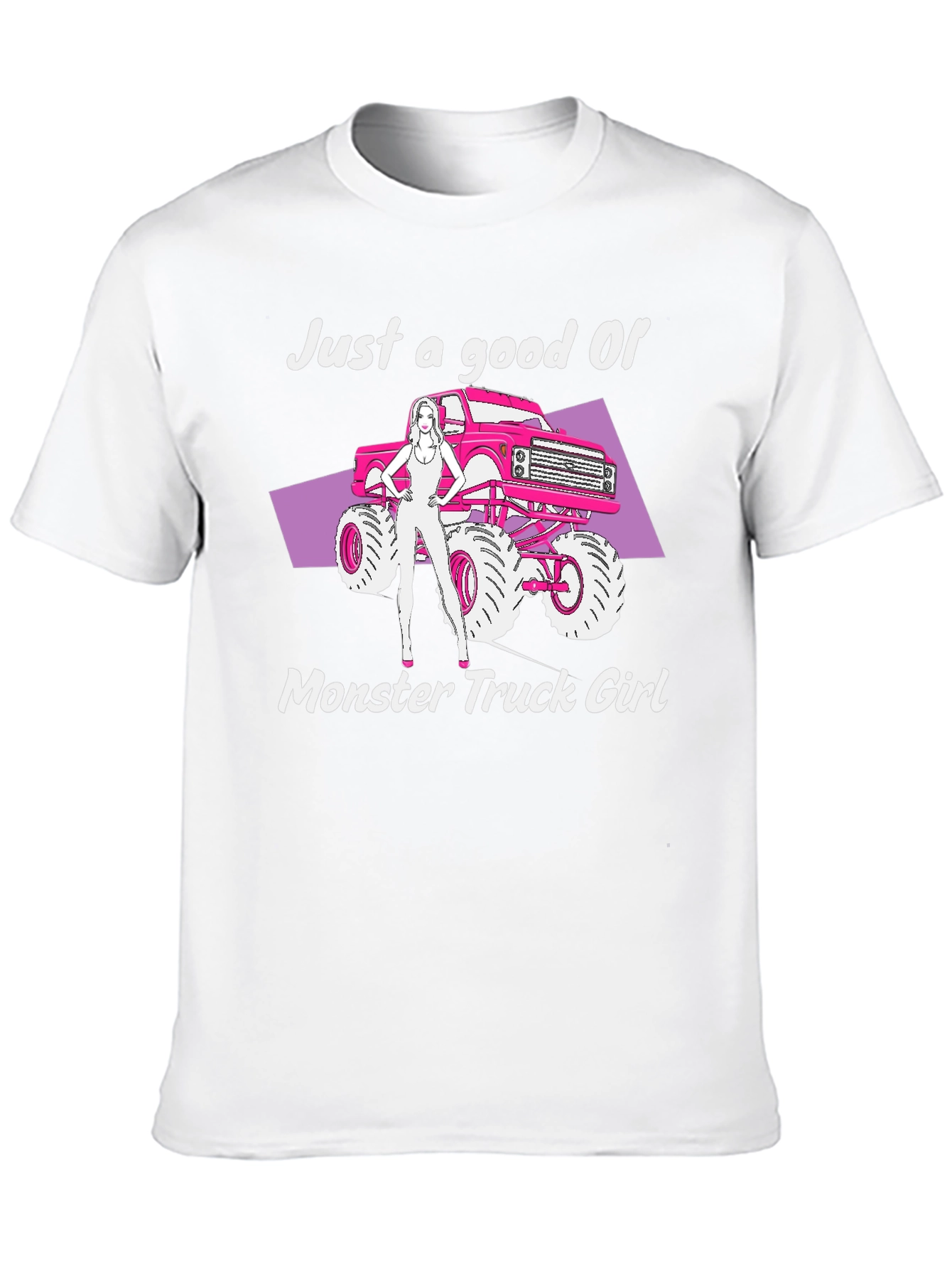 Monster Truck Girl Graphic Tee - Black