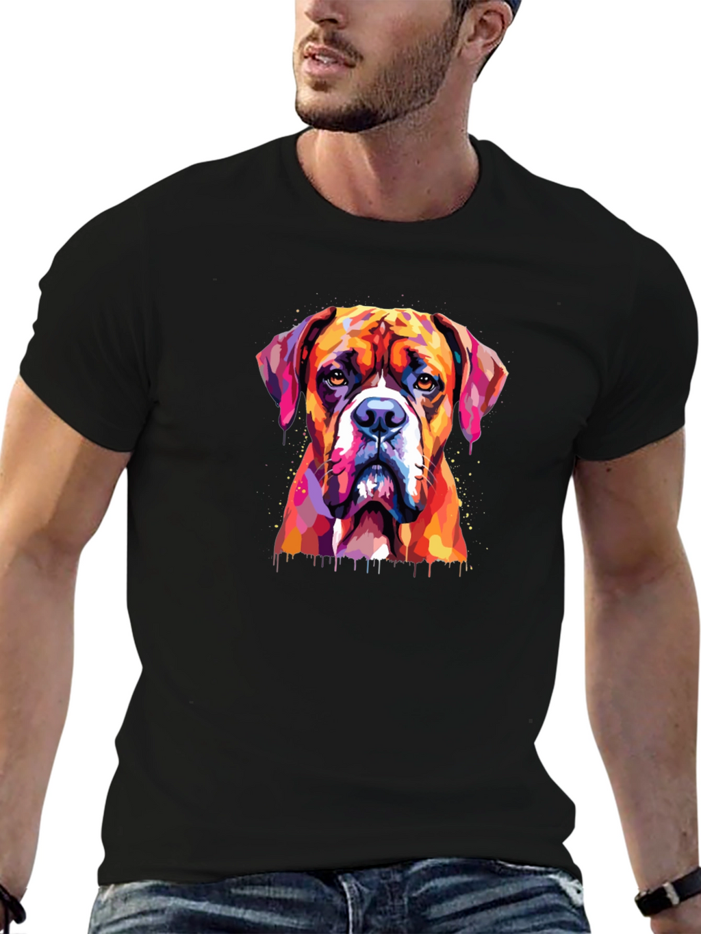 Boxer Dog Graphic Tee - Stylish Animal Lover T-Shirt