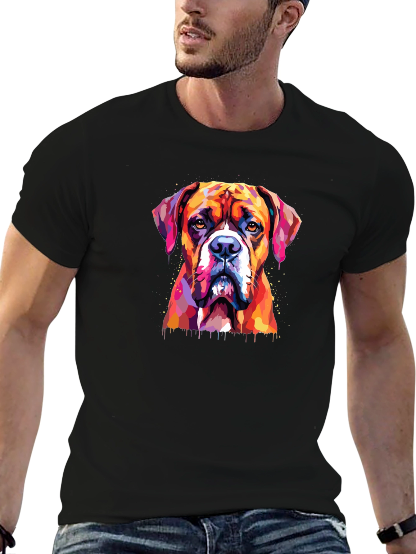 Boxer Dog Graphic Tee - Stylish Animal Lover T-Shirt