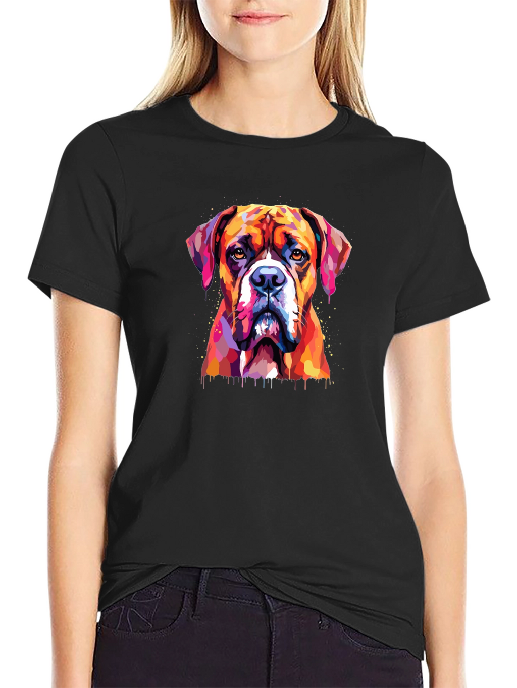 Boxer Dog Graphic Tee - Stylish Animal Lover T-Shirt