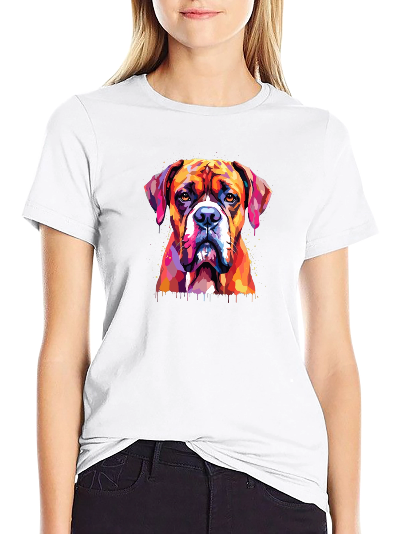Boxer Dog Graphic Tee - Stylish Animal Lover T-Shirt
