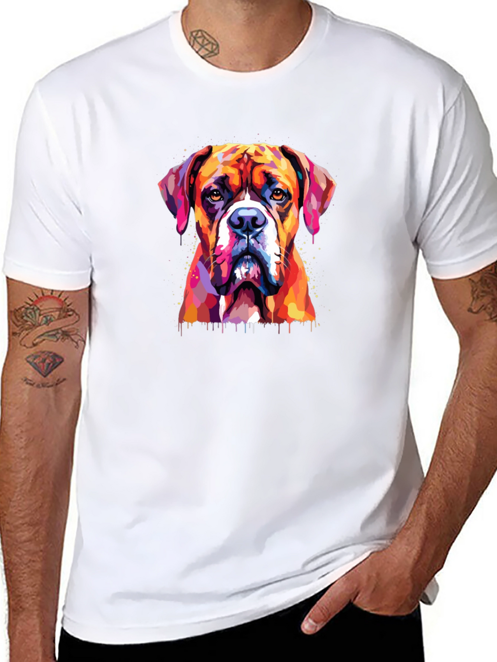 Boxer Dog Graphic Tee - Stylish Animal Lover T-Shirt