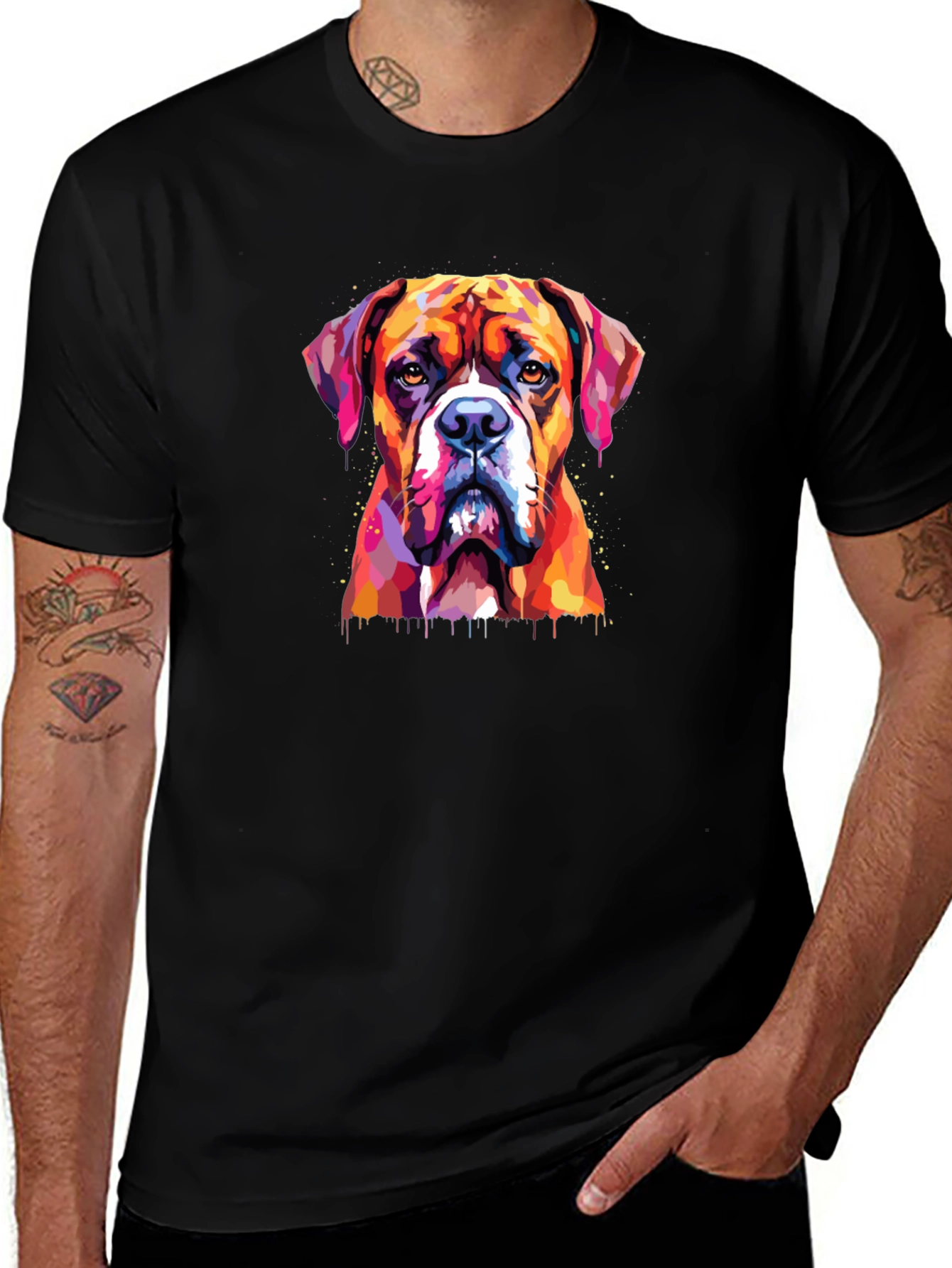 Boxer Dog Graphic Tee - Stylish Animal Lover T-Shirt