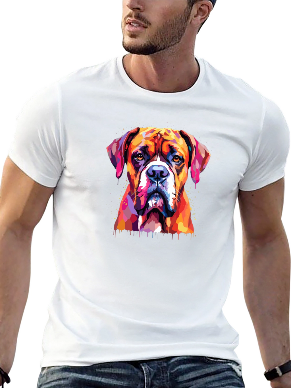 Boxer Dog Graphic Tee - Stylish Animal Lover T-Shirt