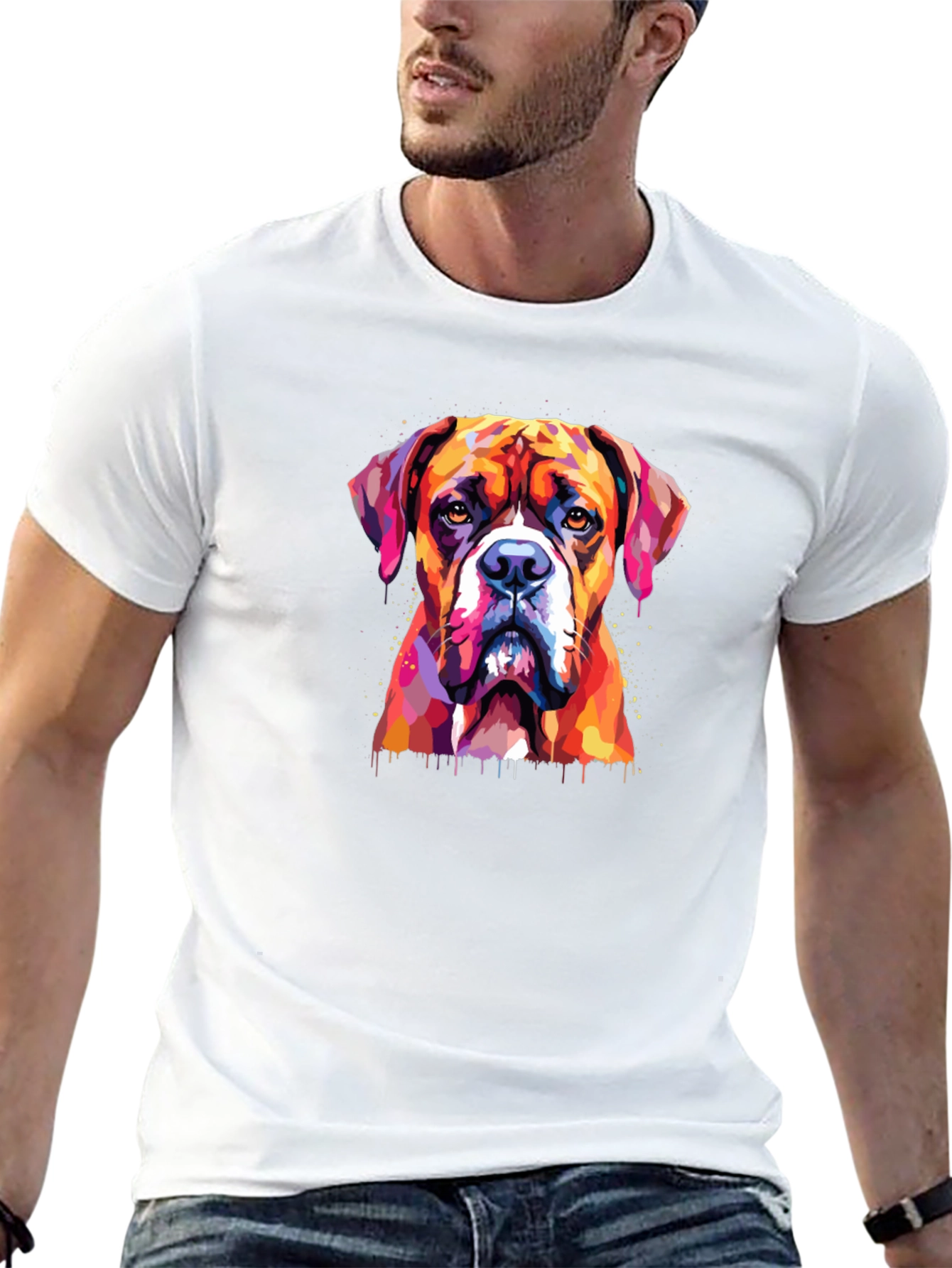 Boxer Dog Graphic Tee - Stylish Animal Lover T-Shirt