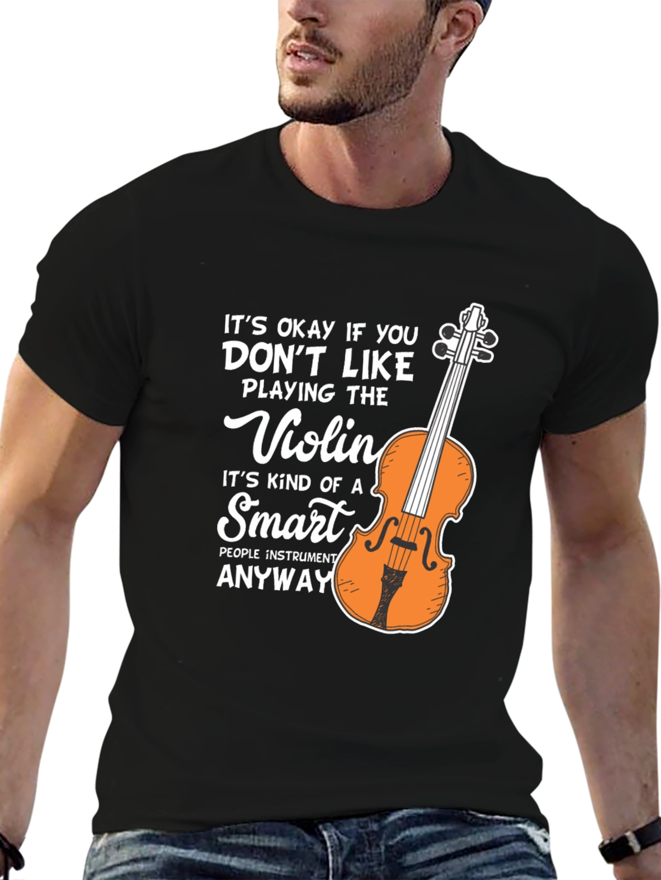 Funny Violin T-Shirt Smart People Instrument Musician Tee
