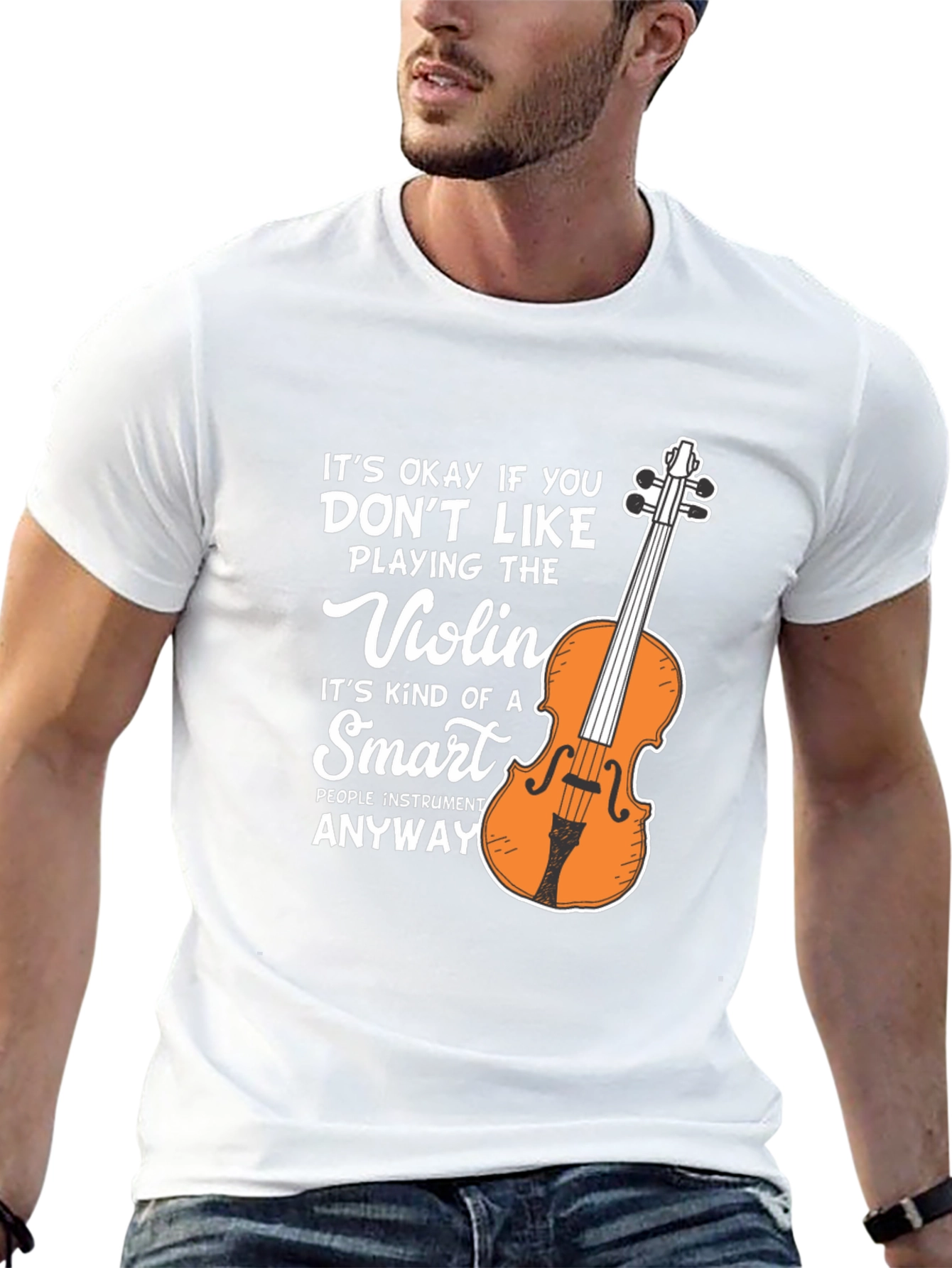 Funny Violin T-Shirt Smart People Instrument Musician Tee