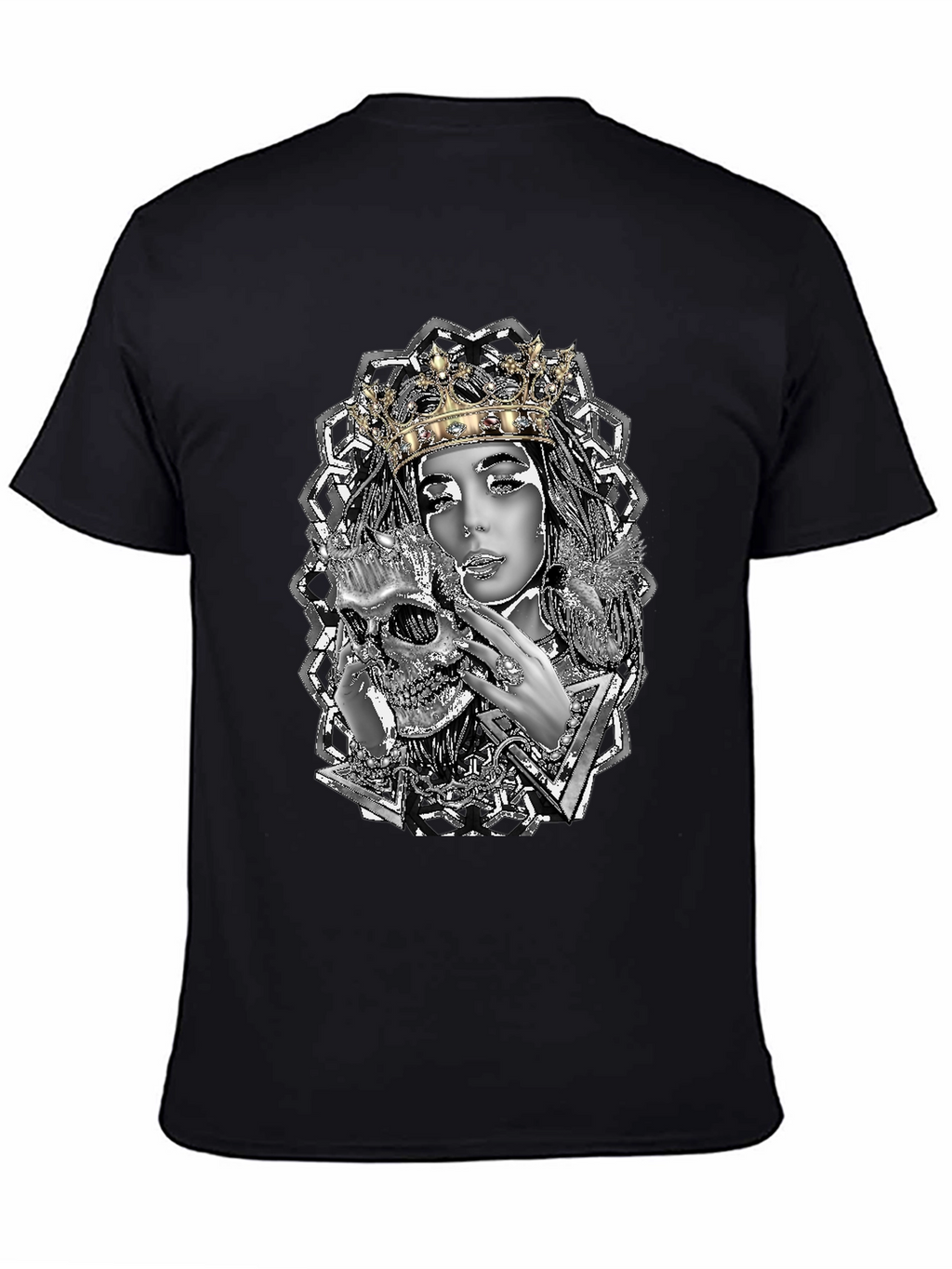 Queen Skull Graphic Tee - Unique Design