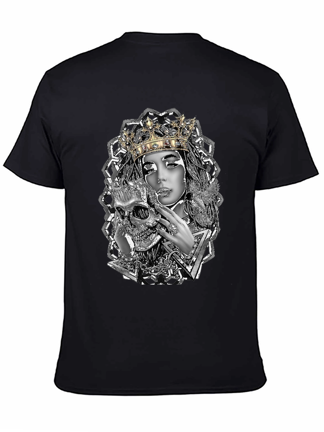 Queen Skull Graphic Tee - Unique Design