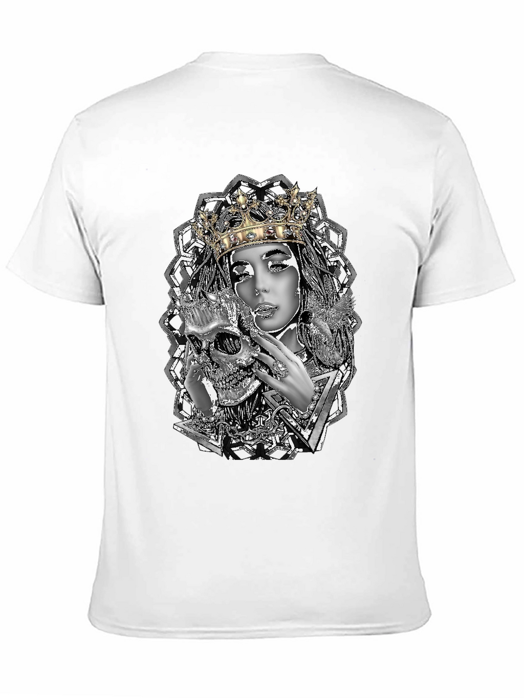 Queen Skull Graphic Tee - Unique Design