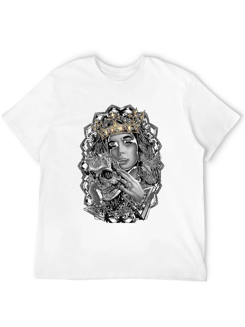 Queen Skull Graphic Tee - Unique Design