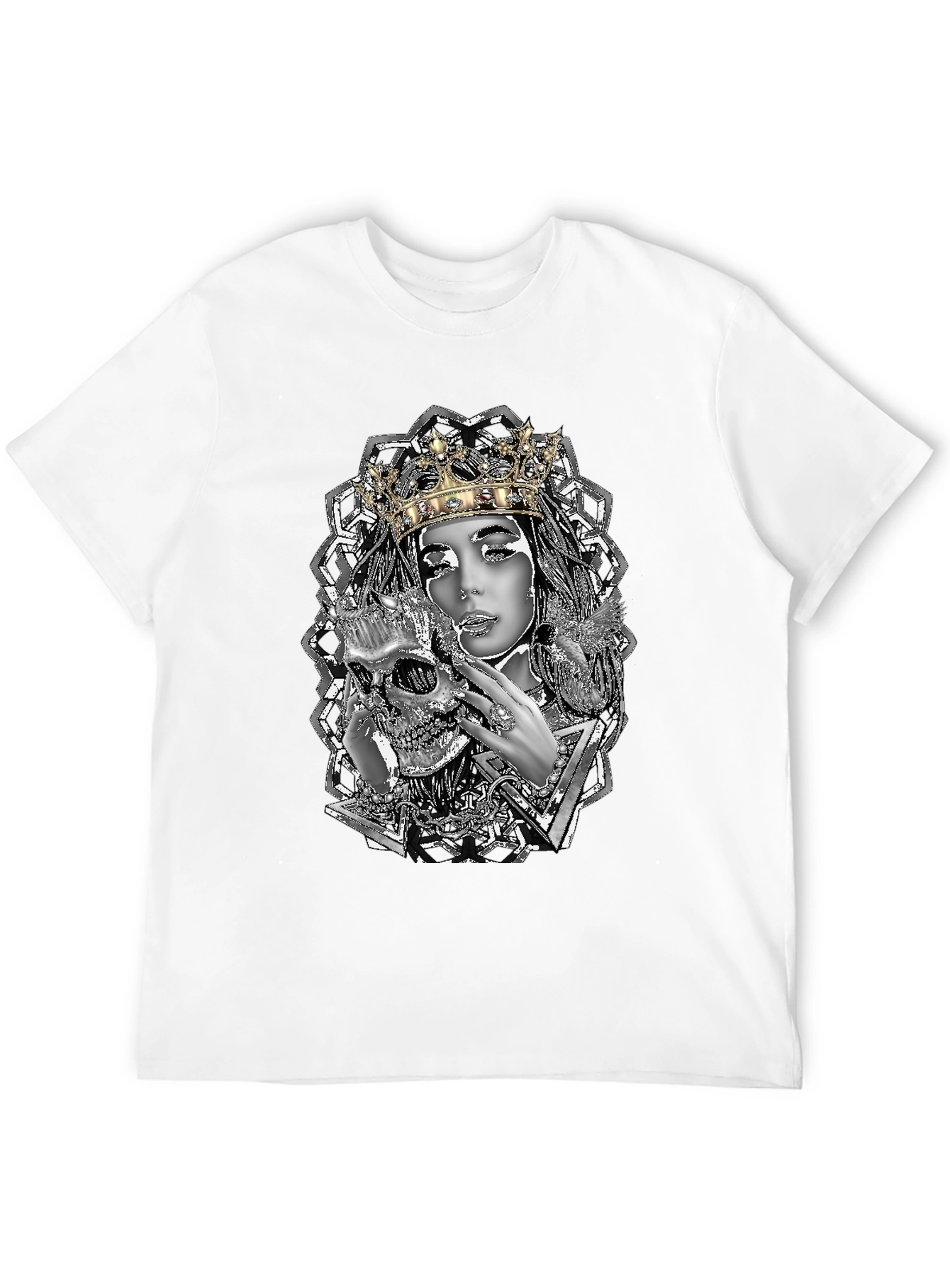 Queen Skull Graphic Tee - Unique Design