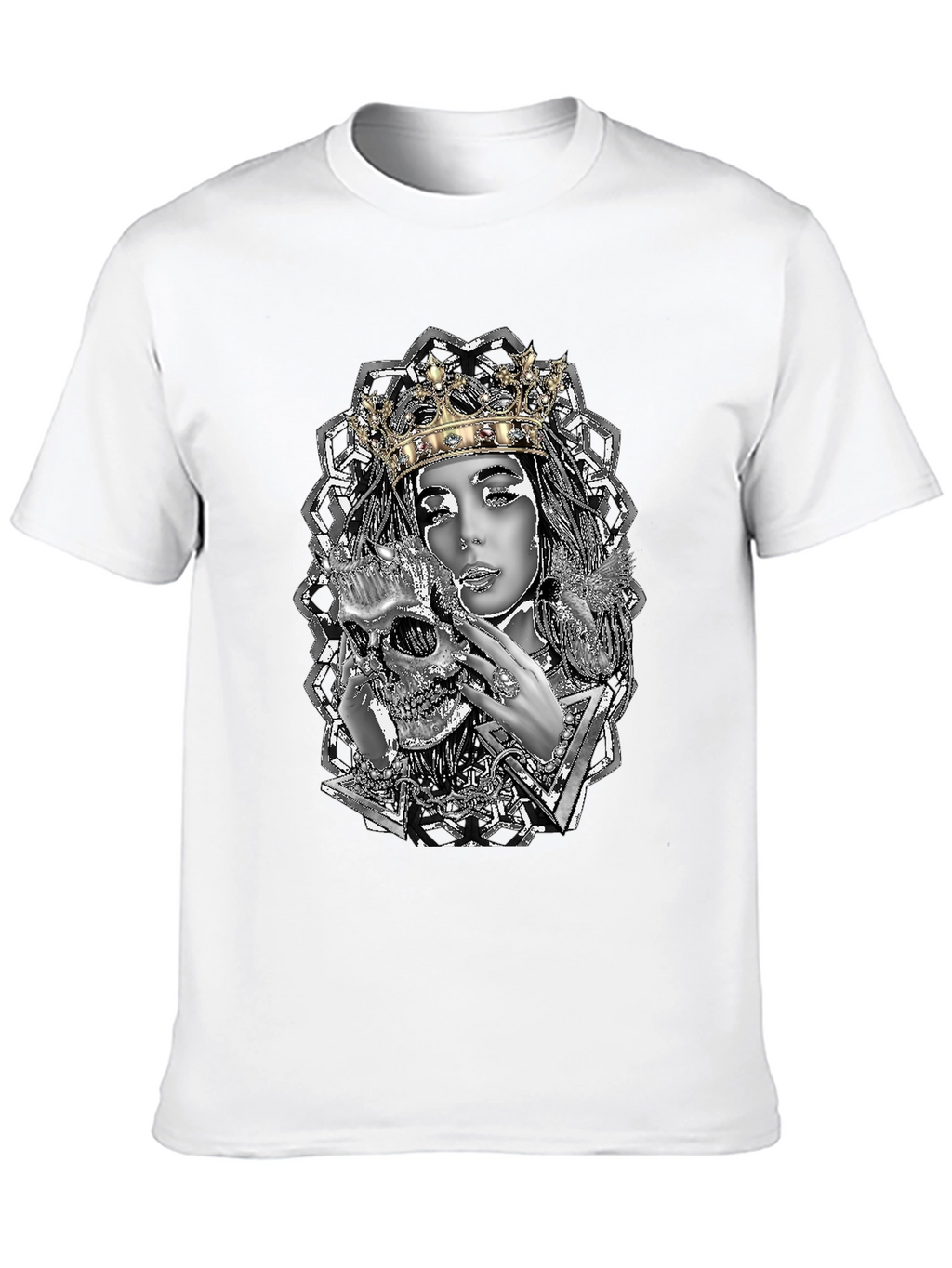 Queen Skull Graphic Tee - Unique Design