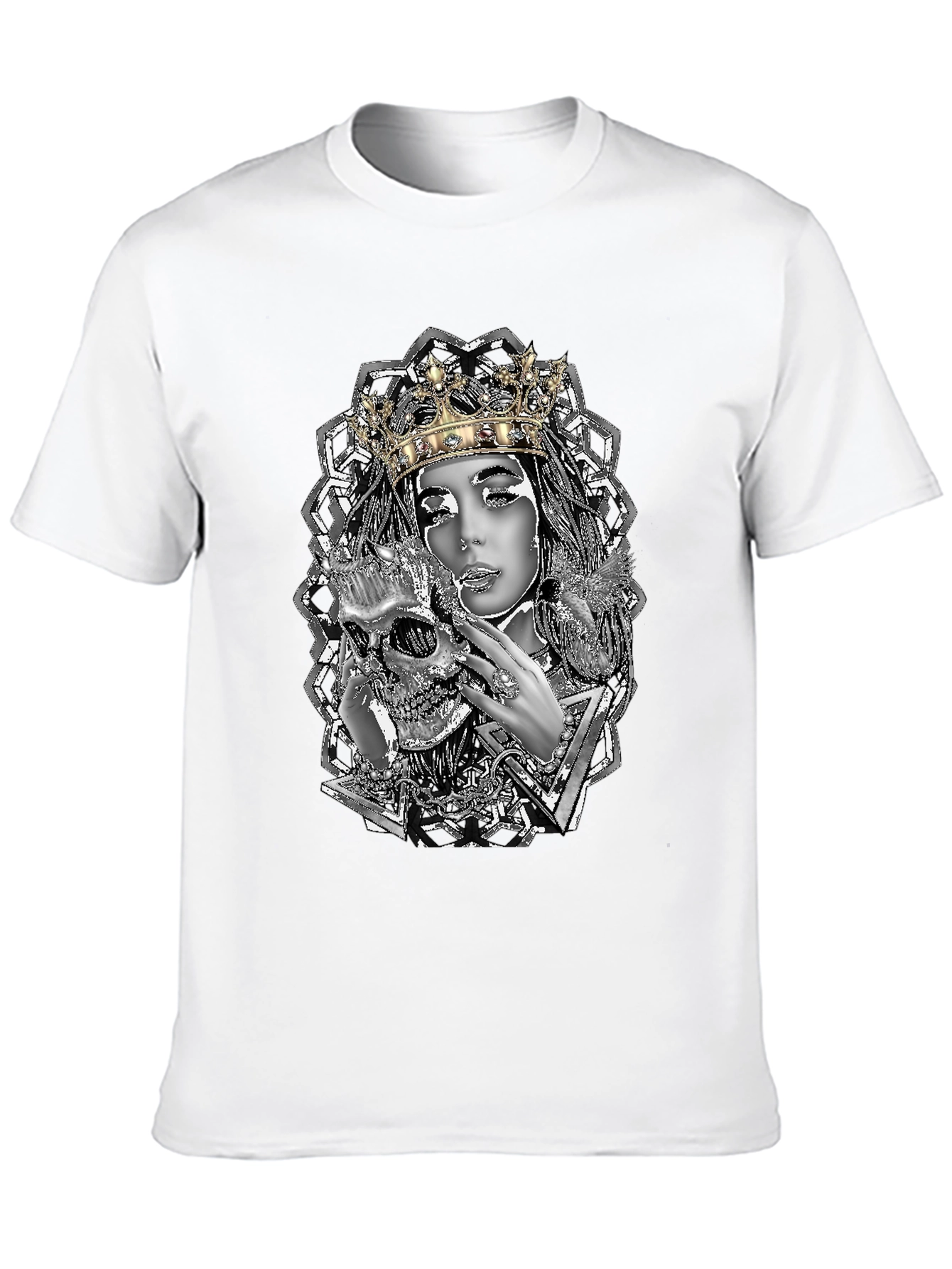 Queen Skull Graphic Tee - Unique Design