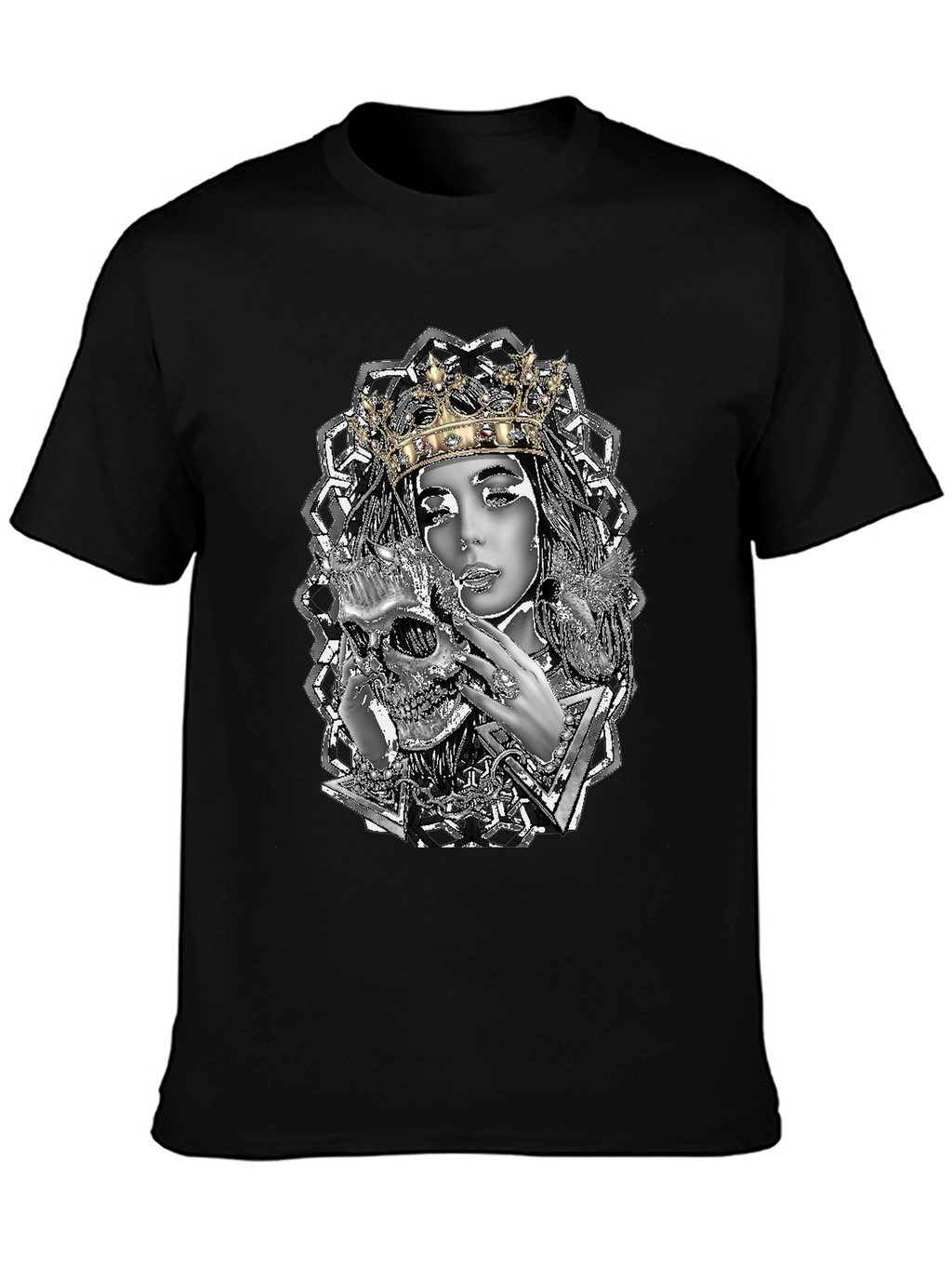 Queen Skull Graphic Tee - Unique Design