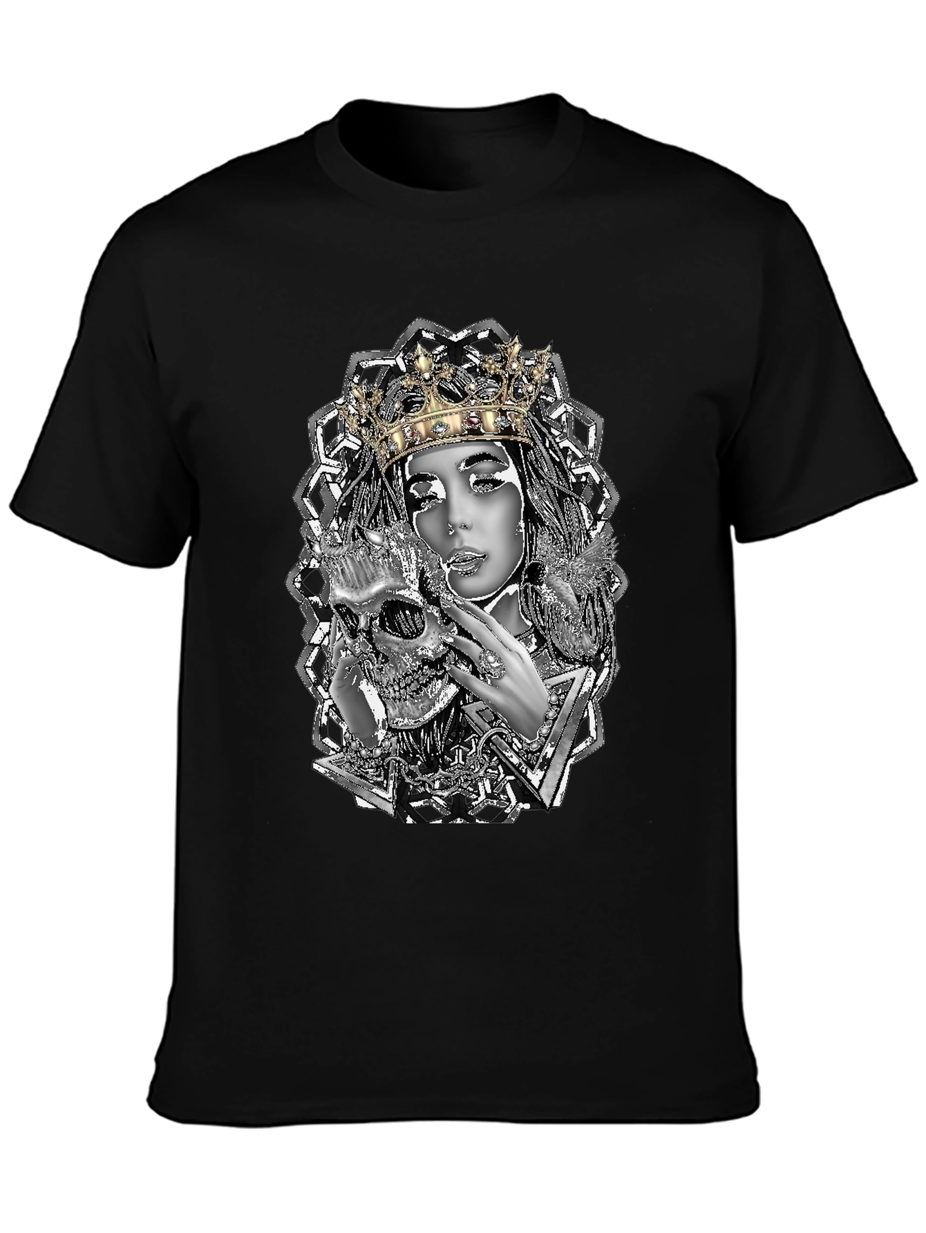 Queen Skull Graphic Tee - Unique Design