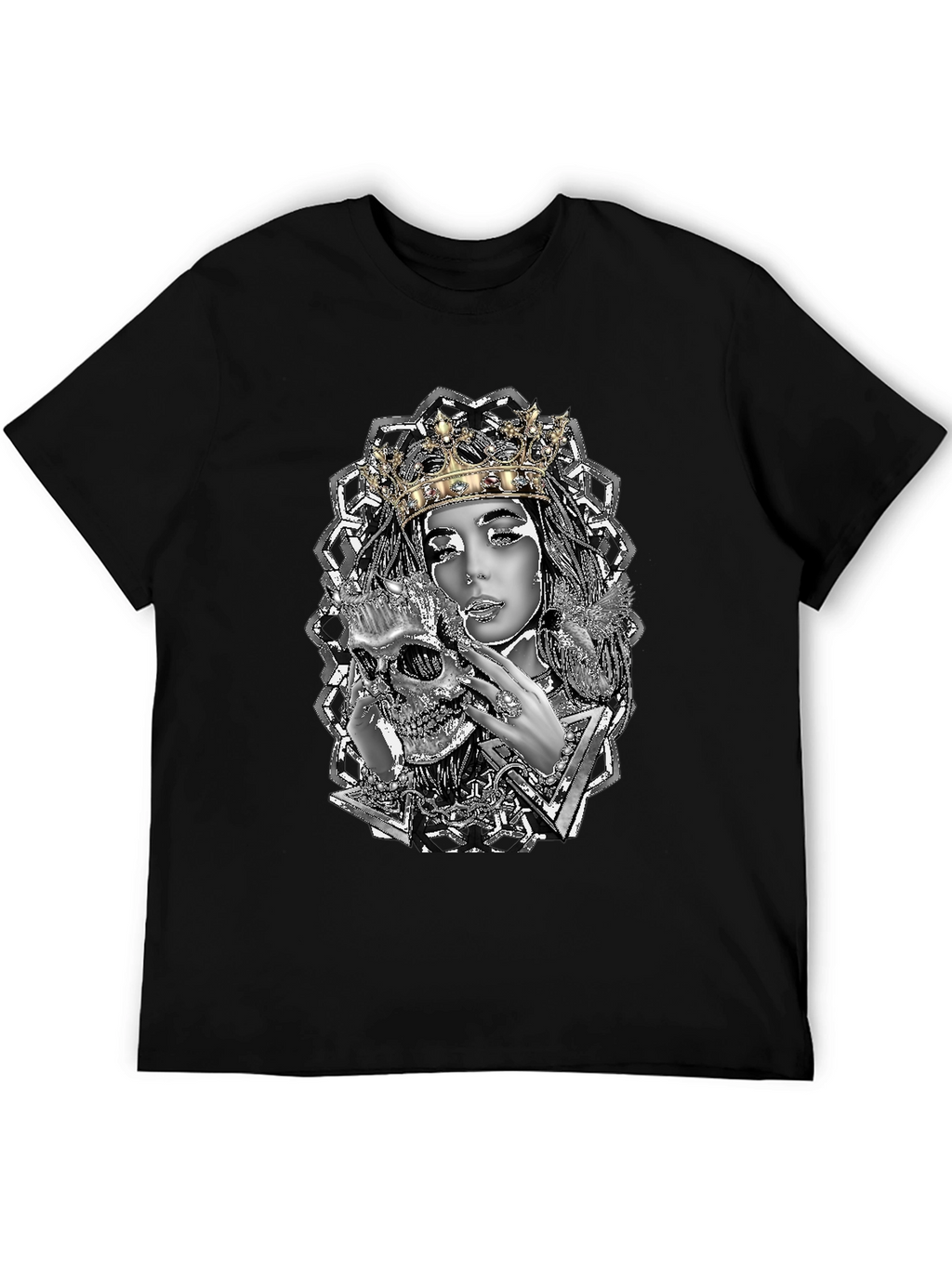 Queen Skull Graphic Tee - Unique Design