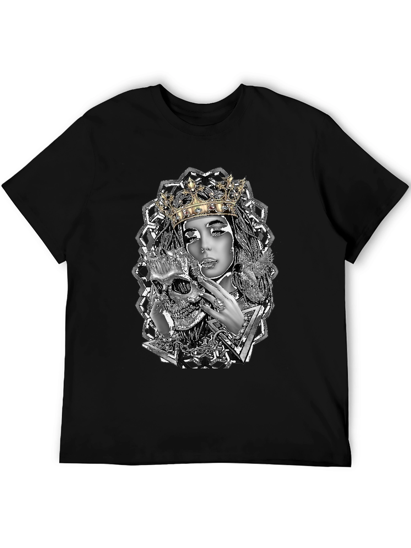 Queen Skull Graphic Tee - Unique Design
