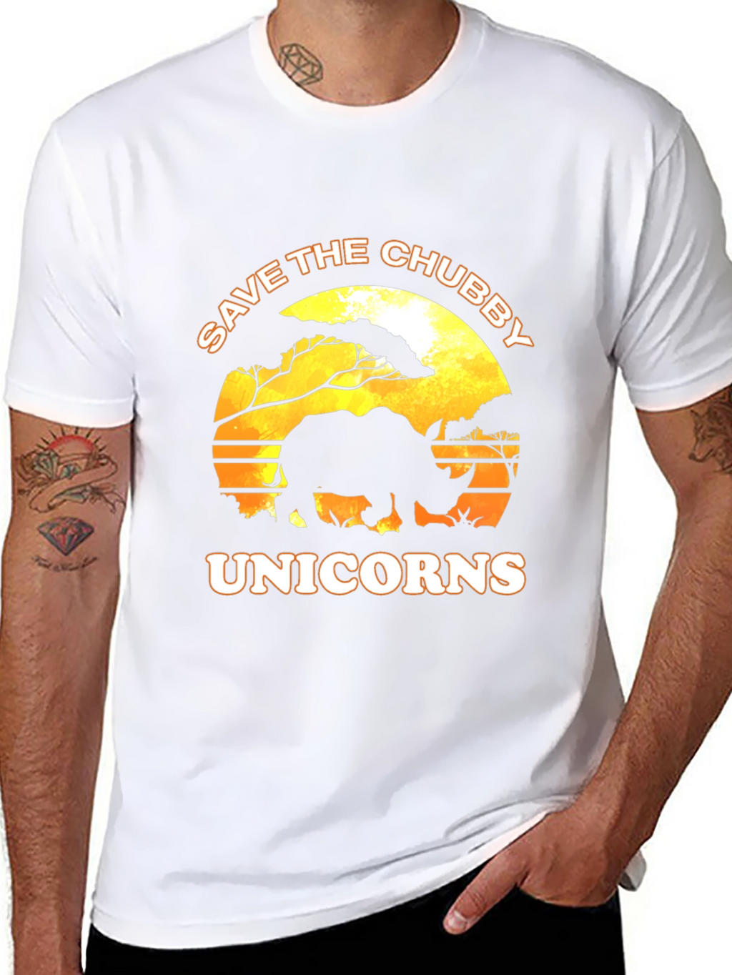 Save the Chubby Unicorns Graphic Tee