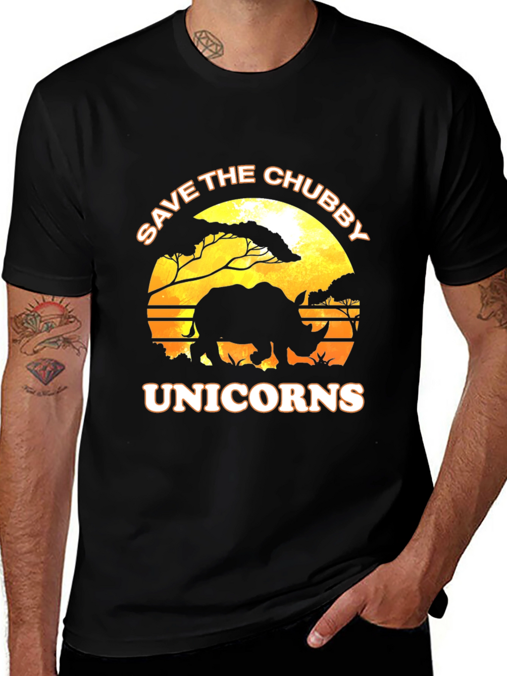 Save the Chubby Unicorns Graphic Tee