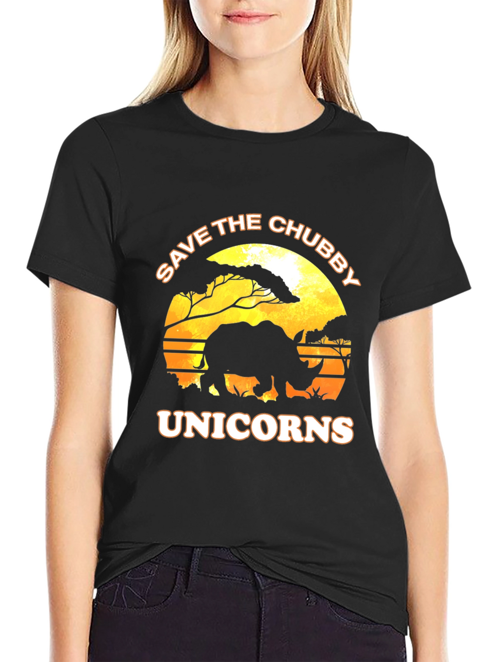 Save the Chubby Unicorns Graphic Tee