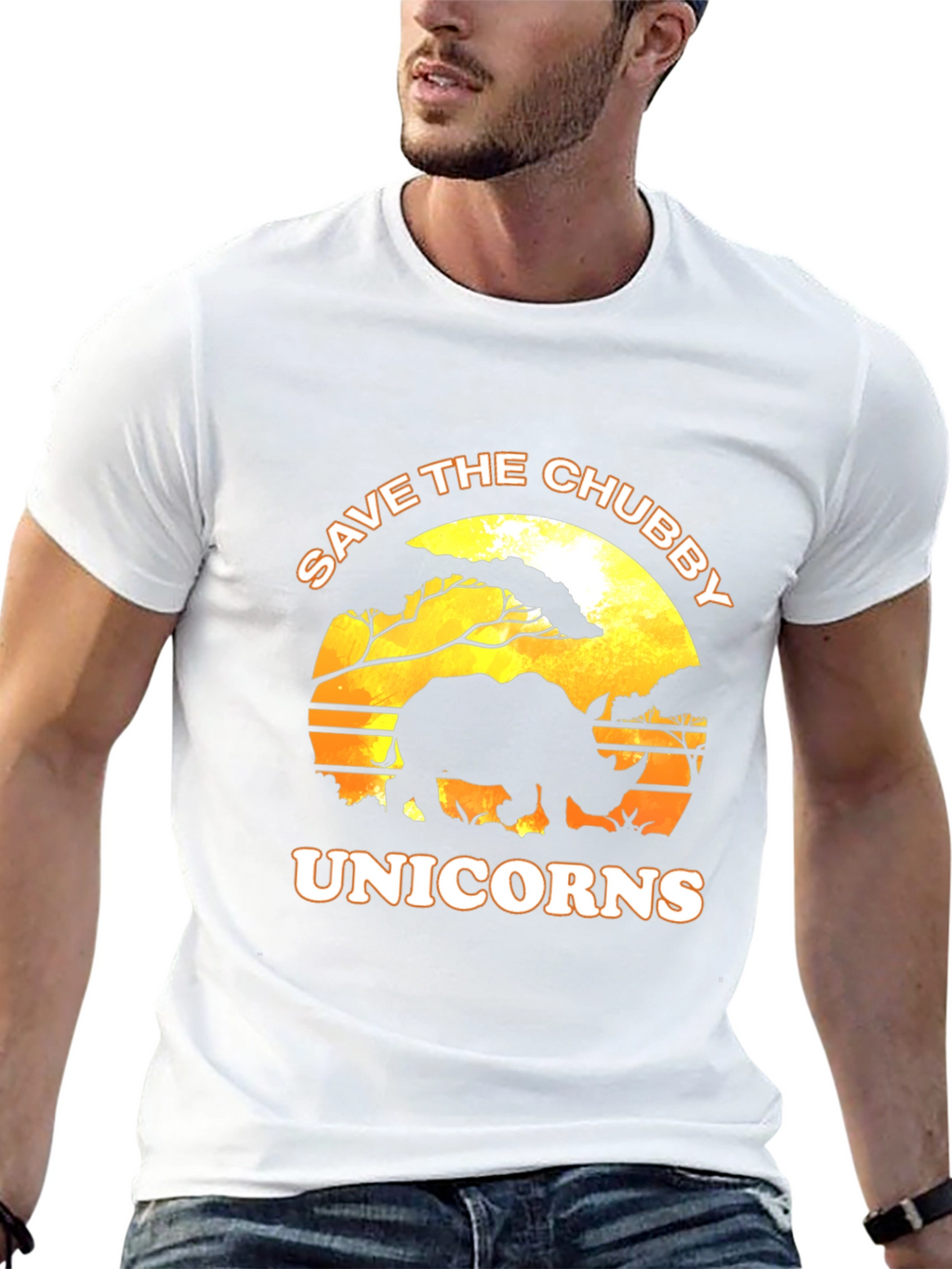 Save the Chubby Unicorns Graphic Tee