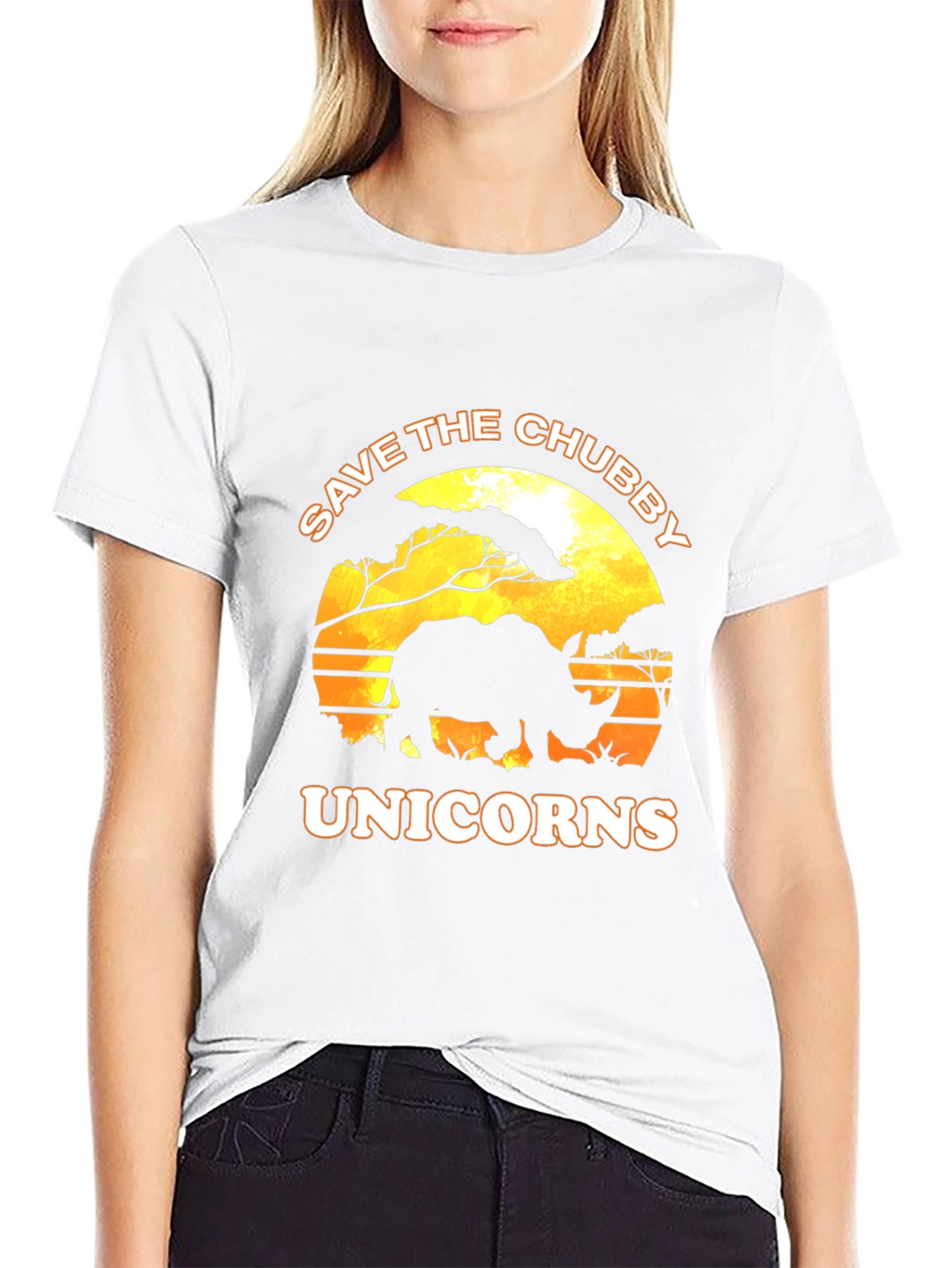 Save the Chubby Unicorns Graphic Tee