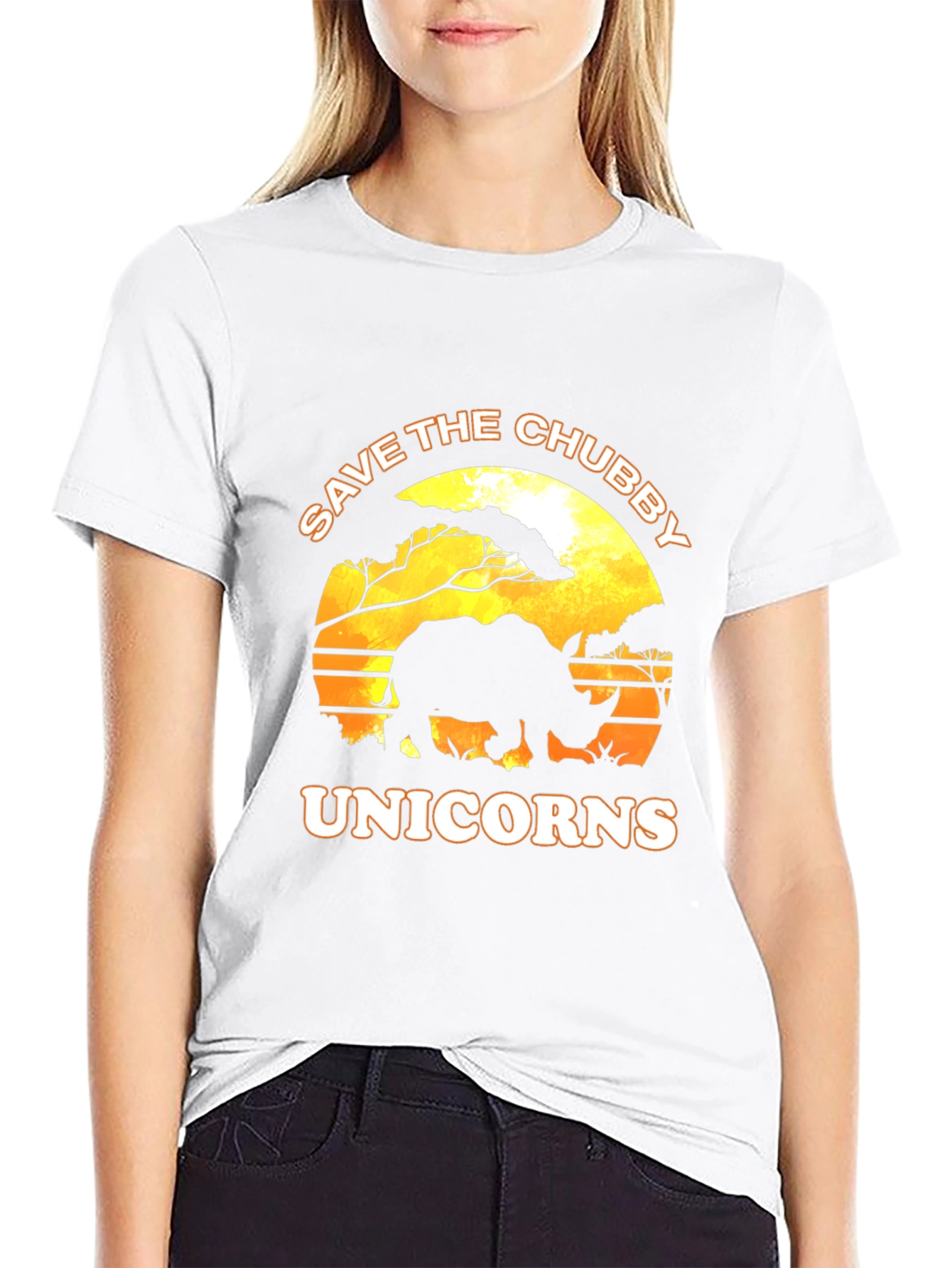 Save the Chubby Unicorns Graphic Tee