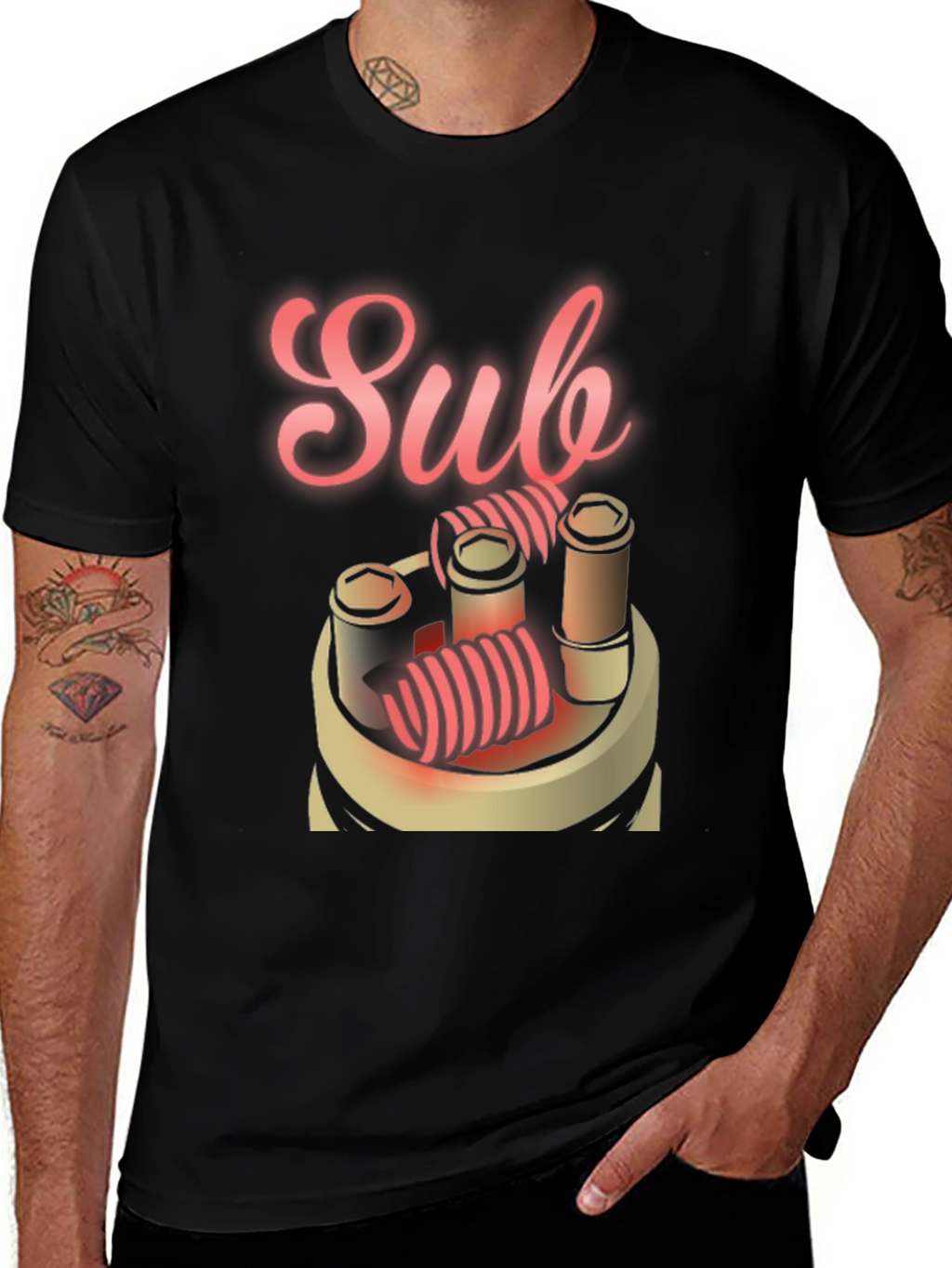 Sub Ohm Vaping T-Shirt - Cool Vapor Design
