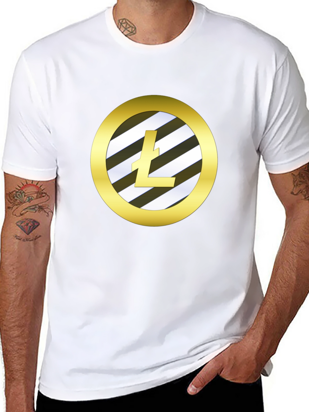 Litecoin Logo Black T-Shirt Crypto Fan Apparel