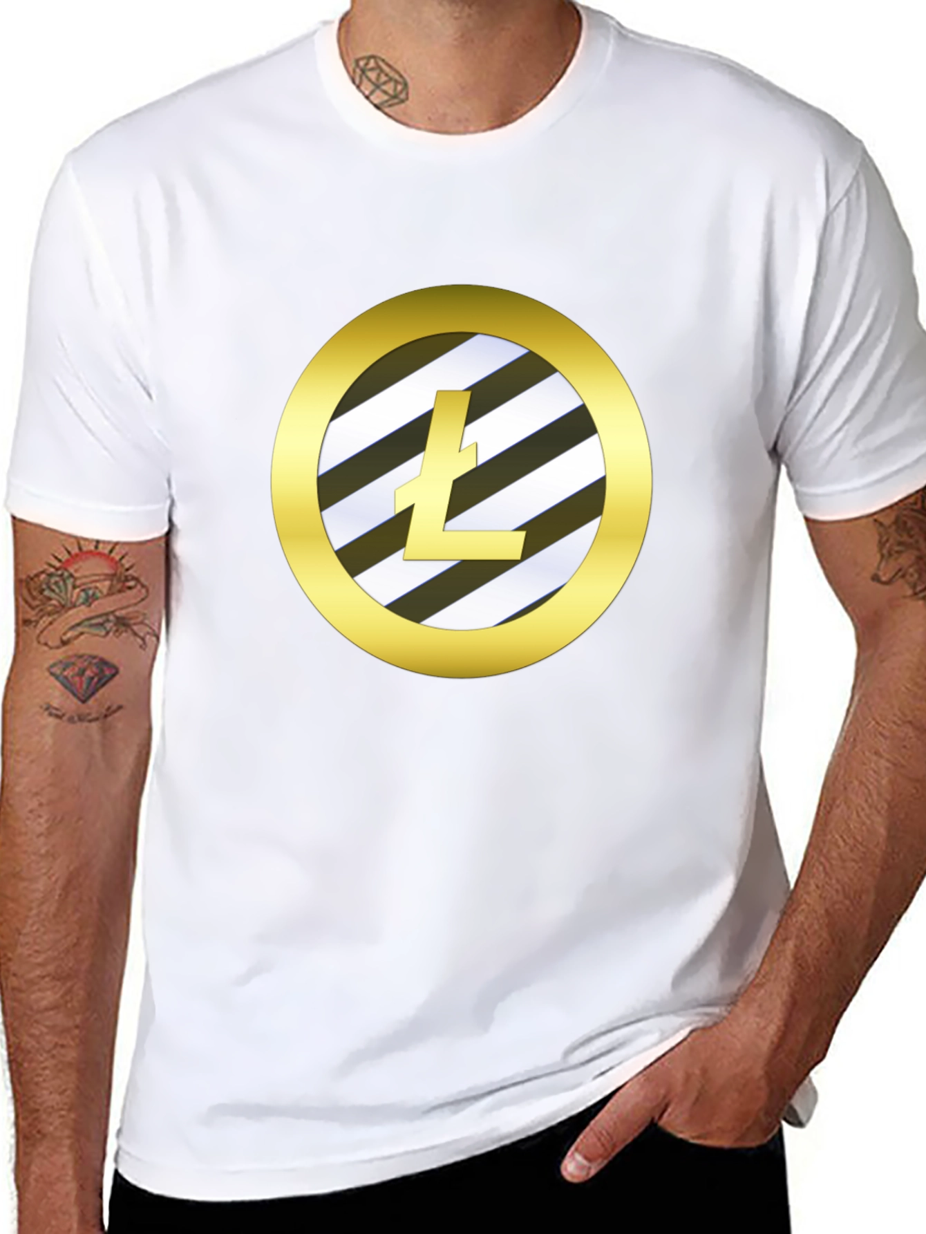 Litecoin Logo Black T-Shirt Crypto Fan Apparel