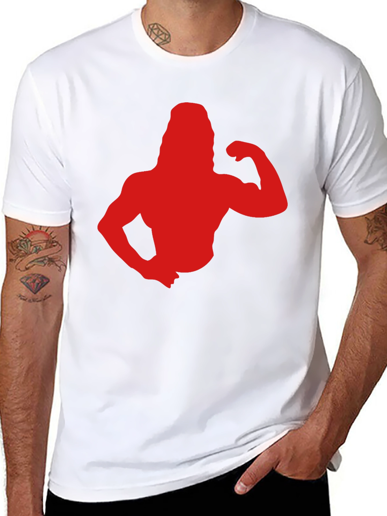 Retro Gym Bro T-Shirt - Black Cotton Tee