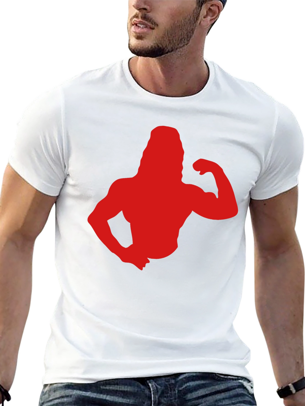 Retro Gym Bro T-Shirt - Black Cotton Tee