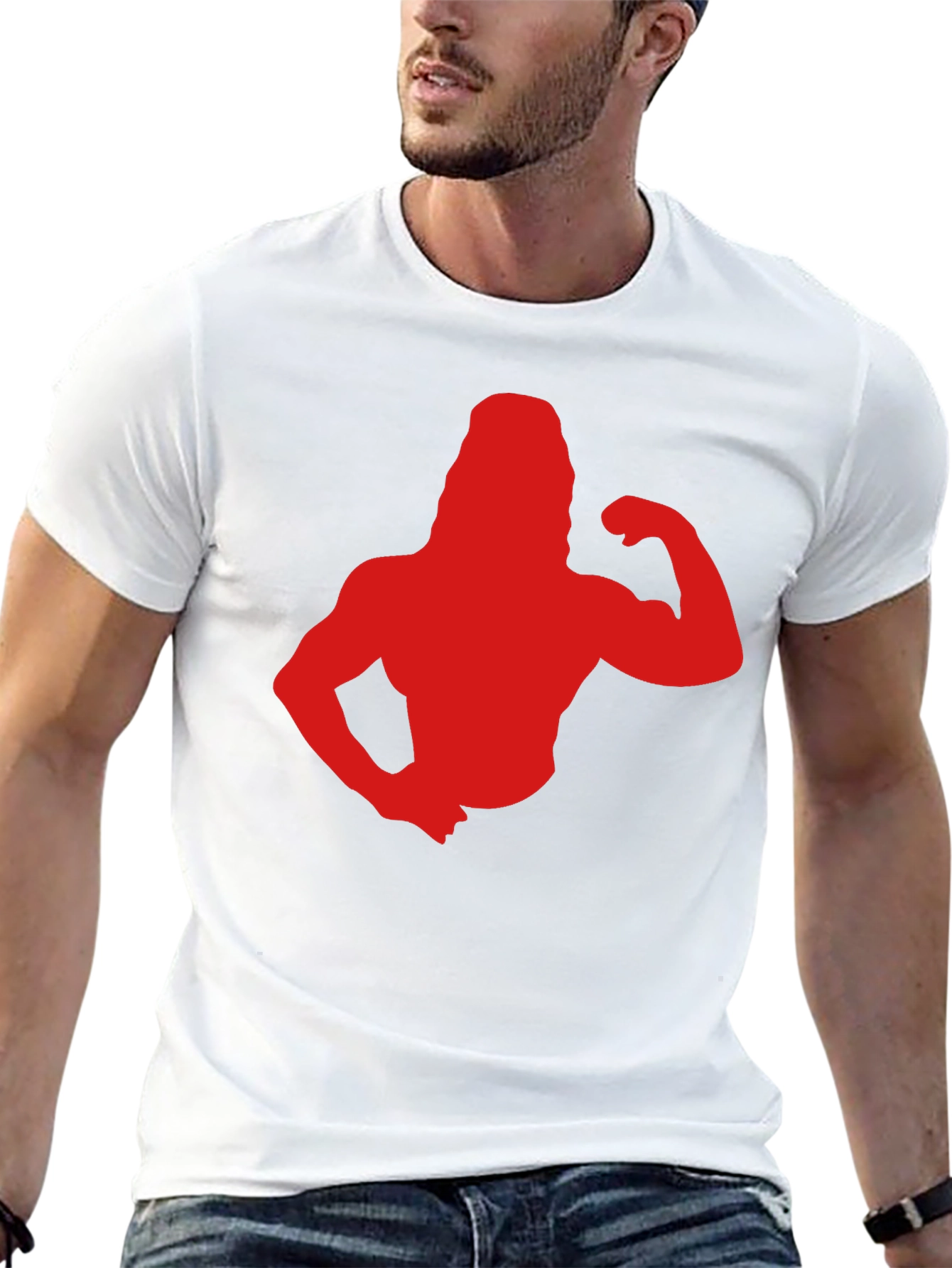 Retro Gym Bro T-Shirt - Black Cotton Tee