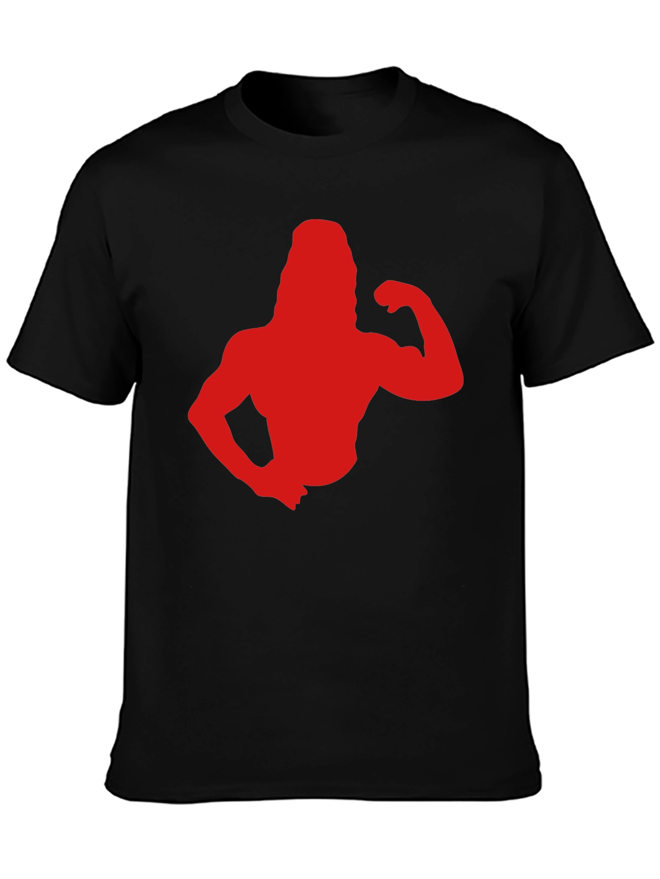 Retro Gym Bro T-Shirt - Black Cotton Tee