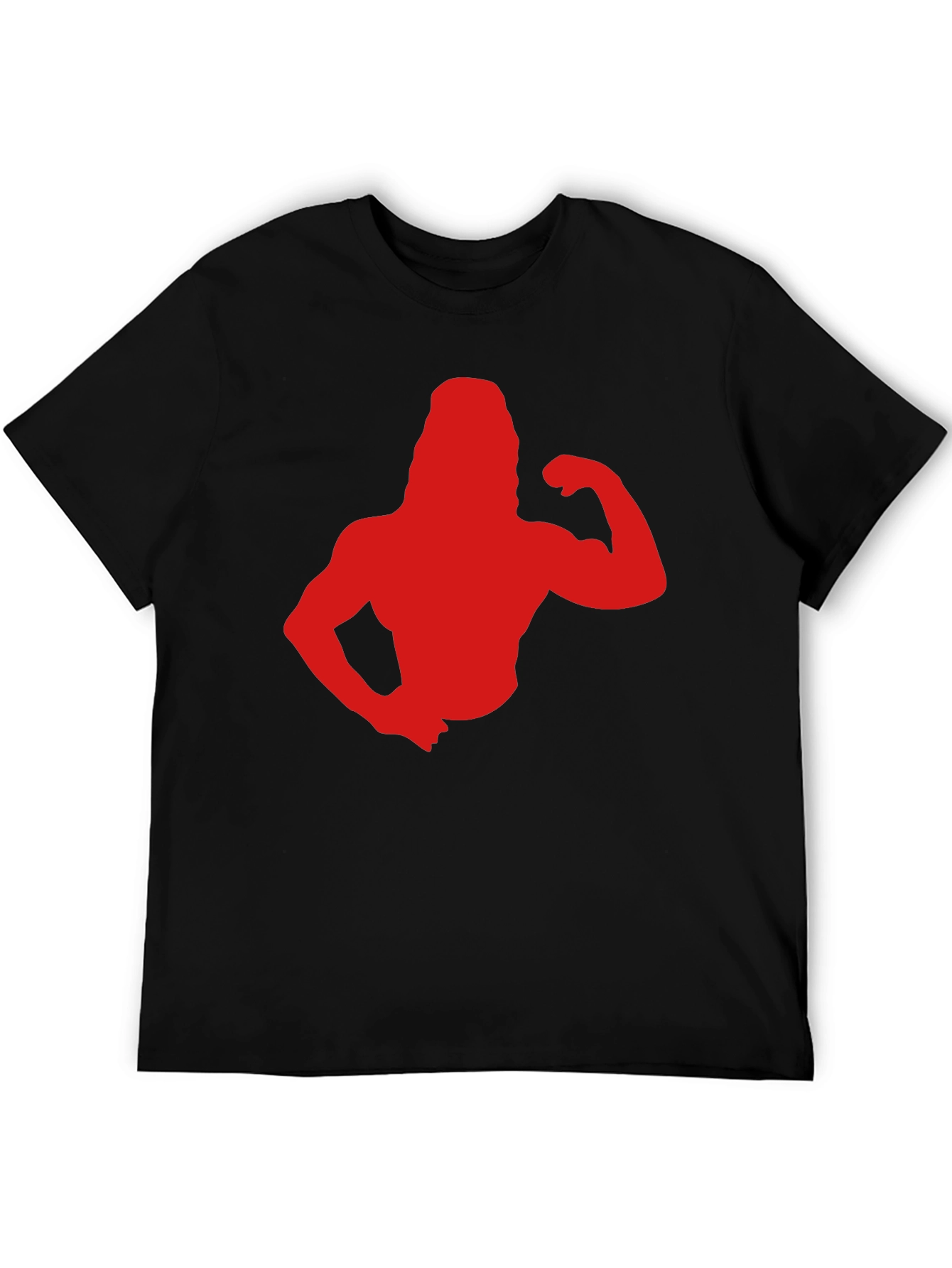 Retro Gym Bro T-Shirt - Black Cotton Tee