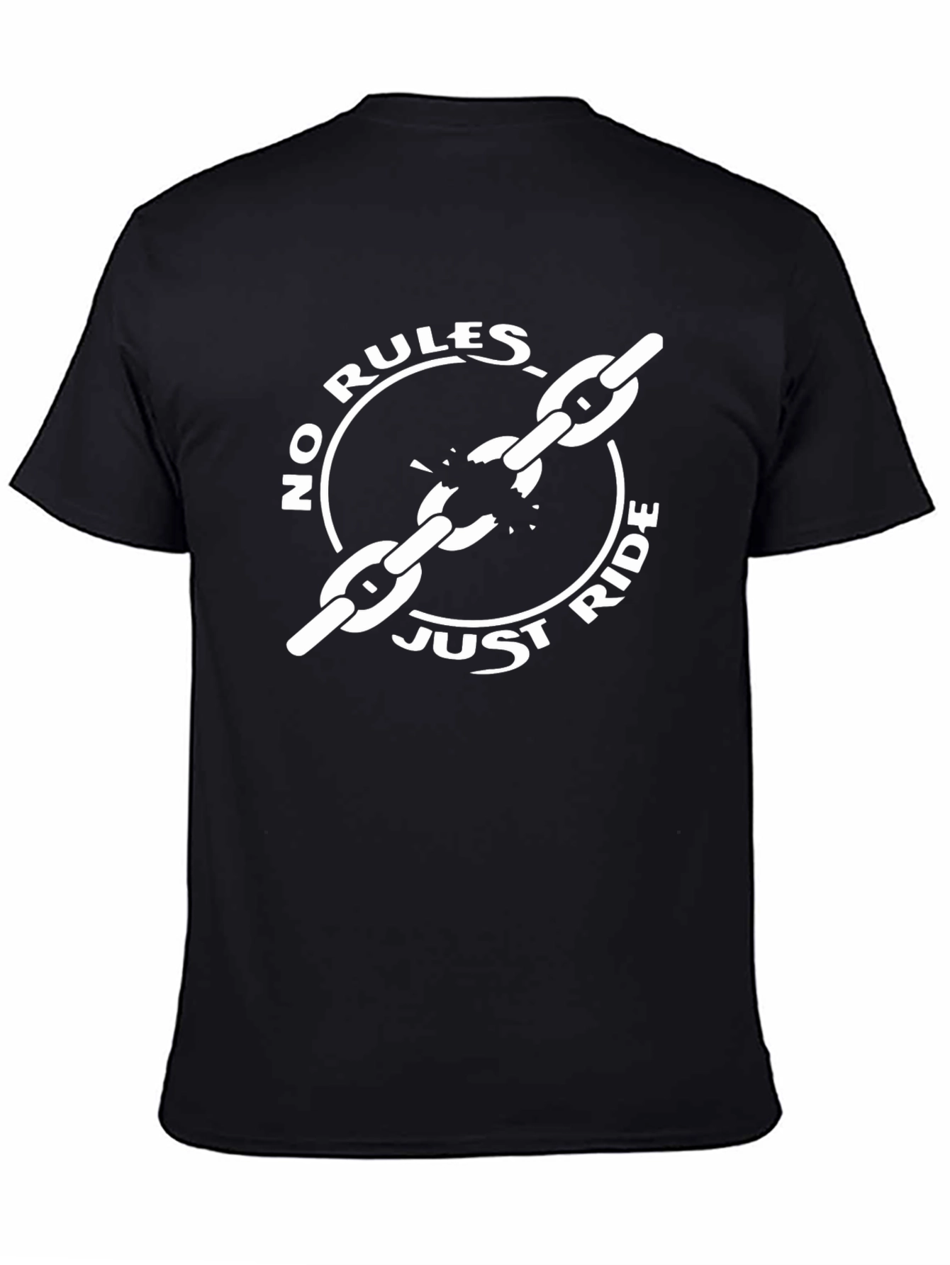 No Rules Just Ride Black Graphic Tee