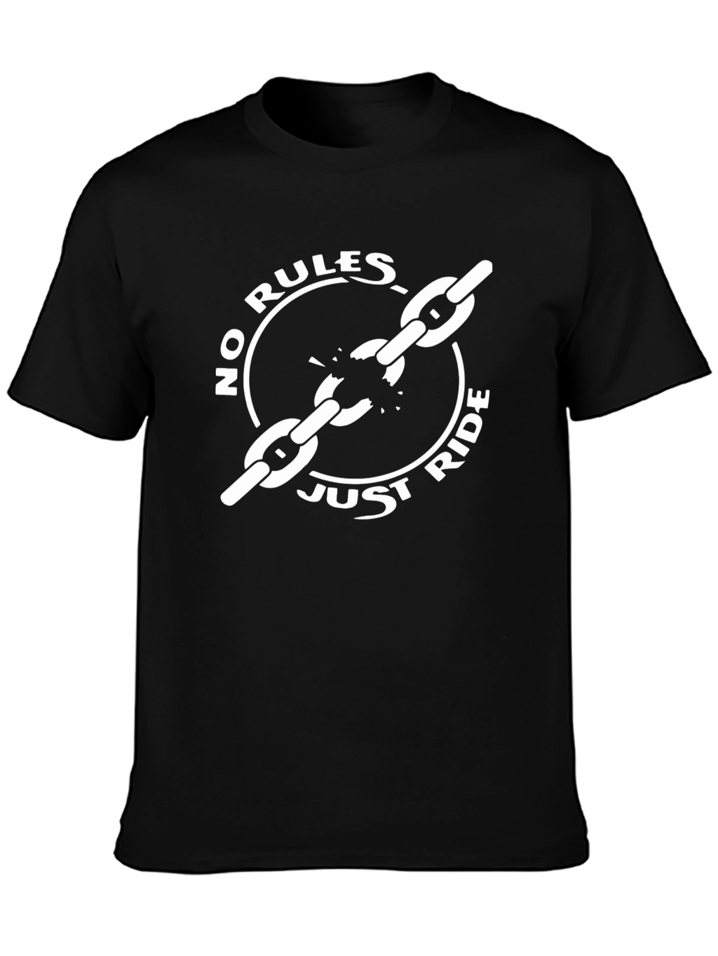 No Rules Just Ride Black Graphic Tee