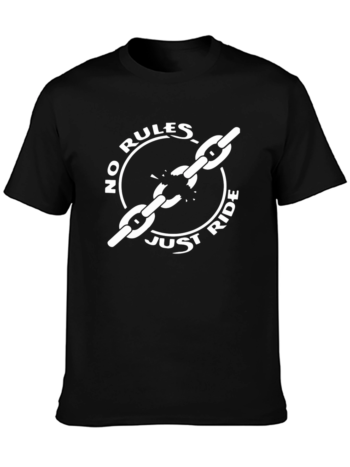 No Rules Just Ride Black Graphic Tee