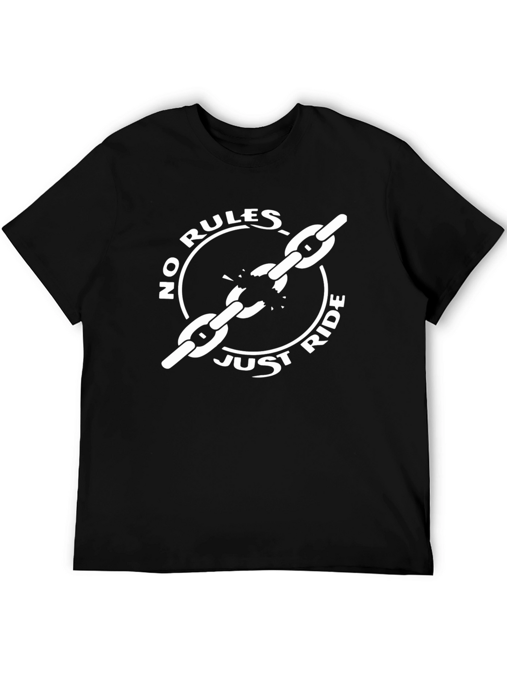 No Rules Just Ride Black Graphic Tee