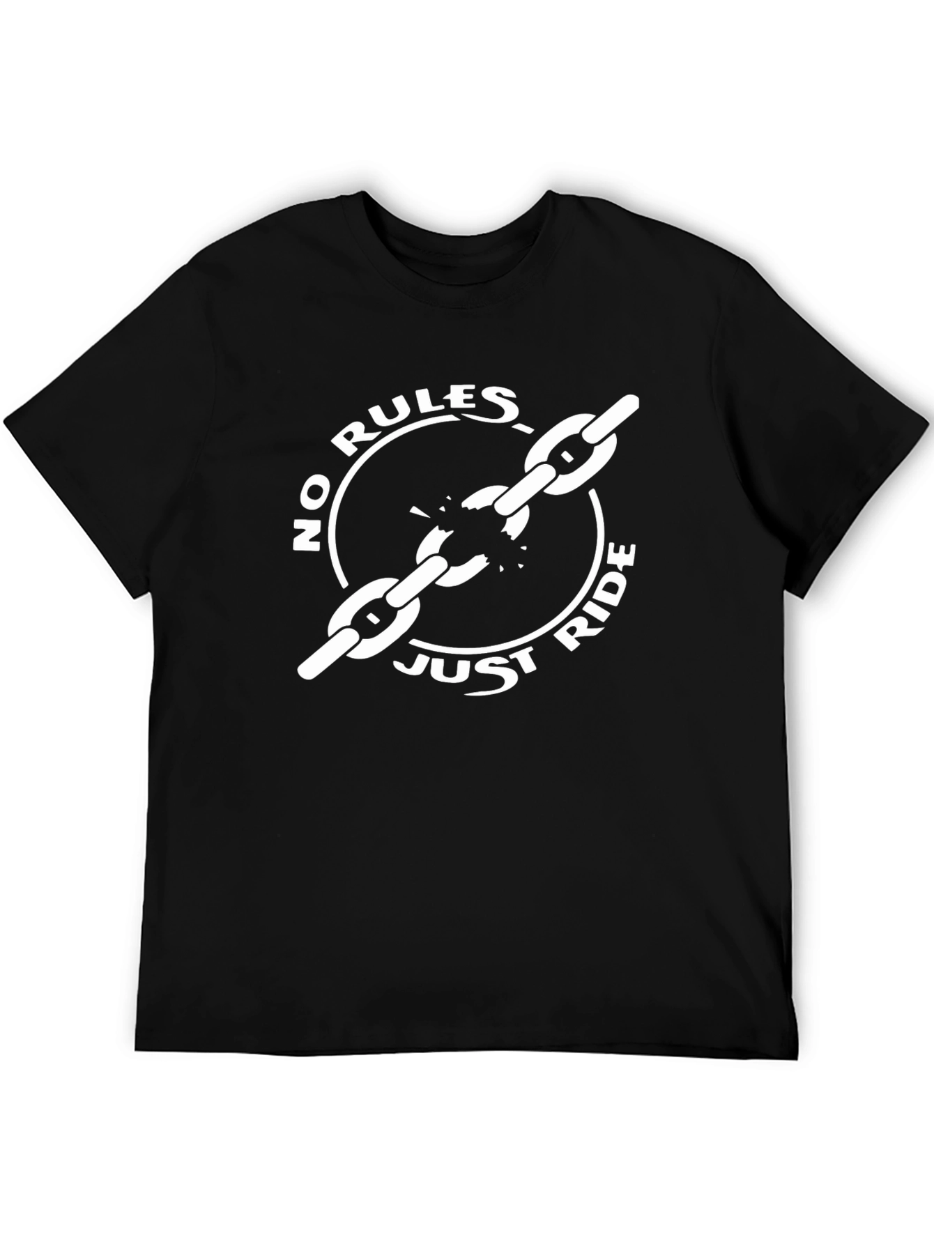 No Rules Just Ride Black Graphic Tee