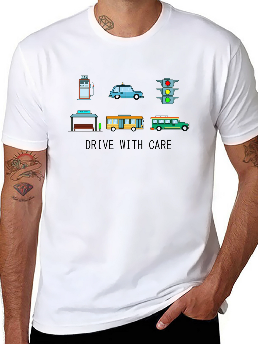 Drive with Care Graphic T-Shirt