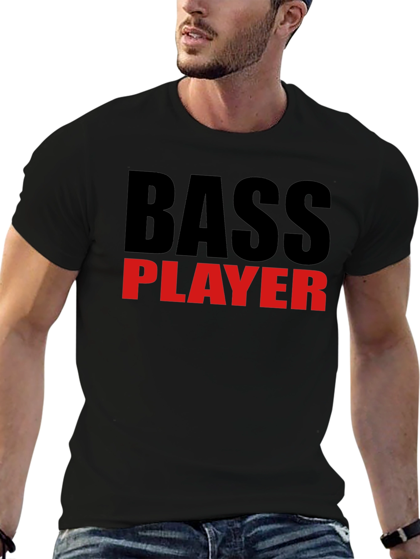 Bass Player Graphic T-Shirt - Black