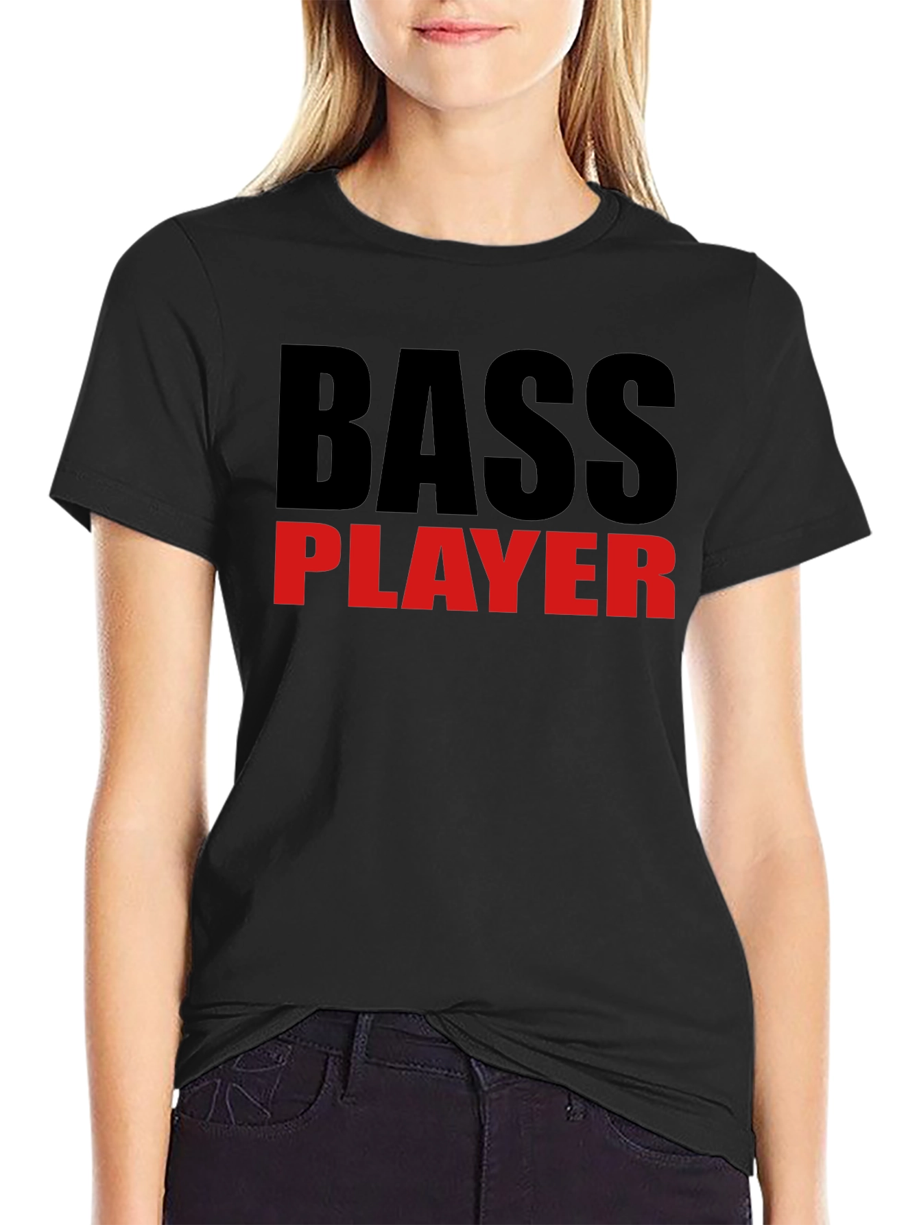 Bass Player Graphic T-Shirt - Black