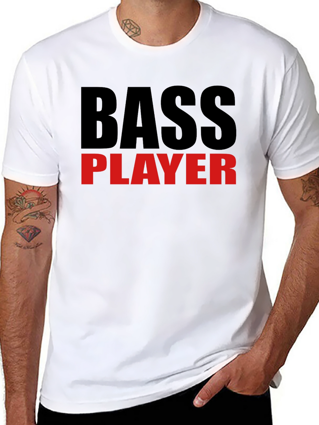 Bass Player Graphic T-Shirt - Black